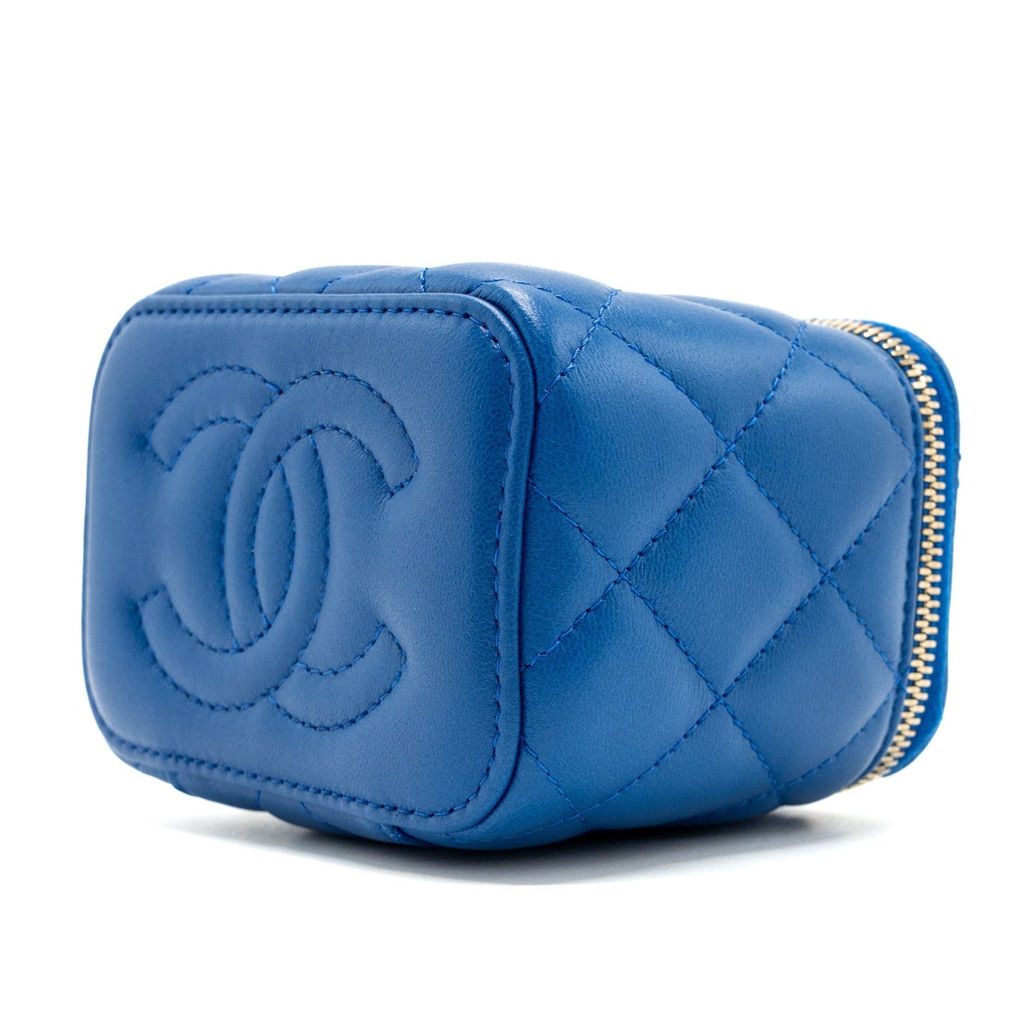 Chanel Pearl Crush Mini Vanity Lambskin Blue (microchip)