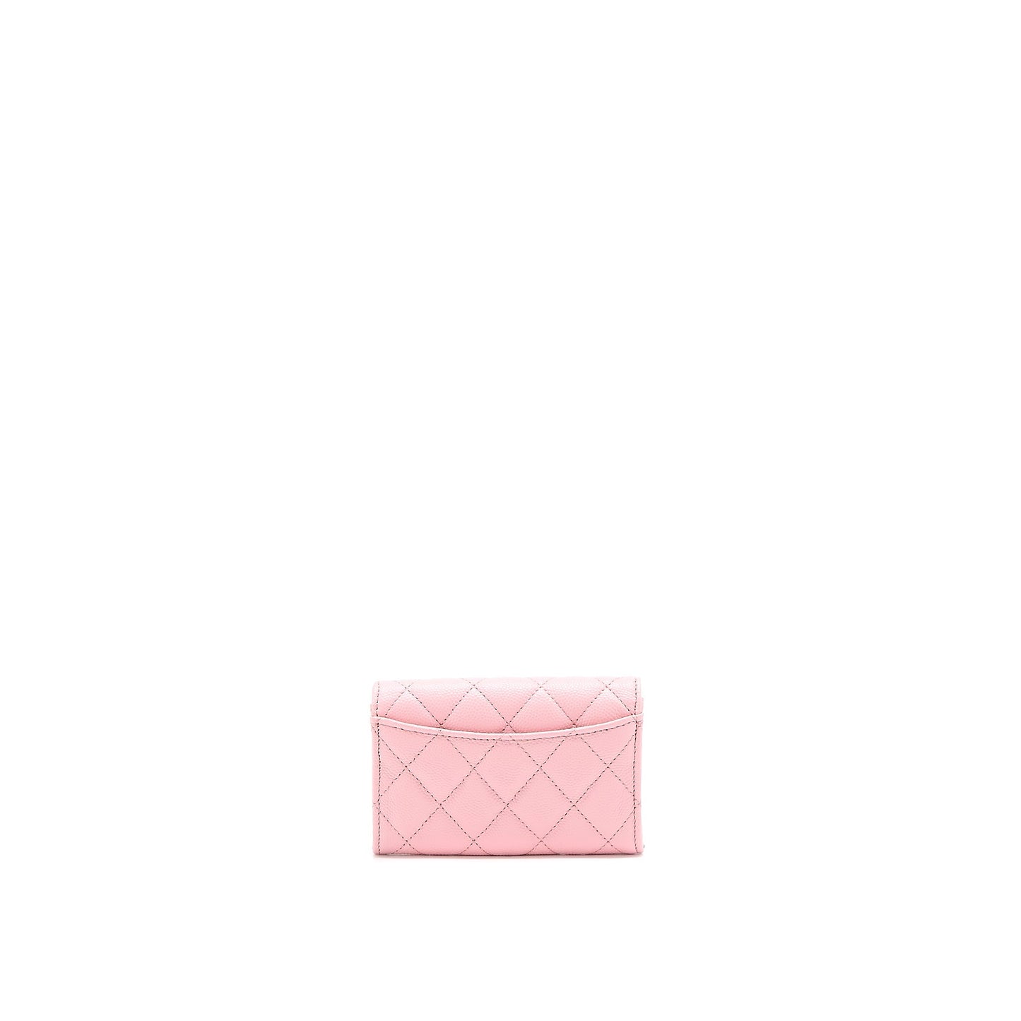 Chanel Classic Flap Card Holder Caviar Light Pink L