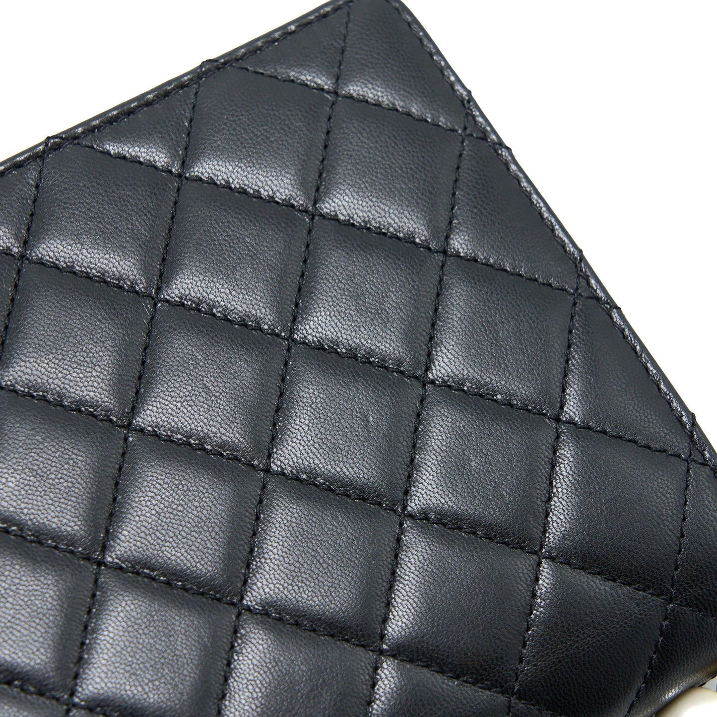 Chanel 20C Pearl Flap Bag Goatskin Black