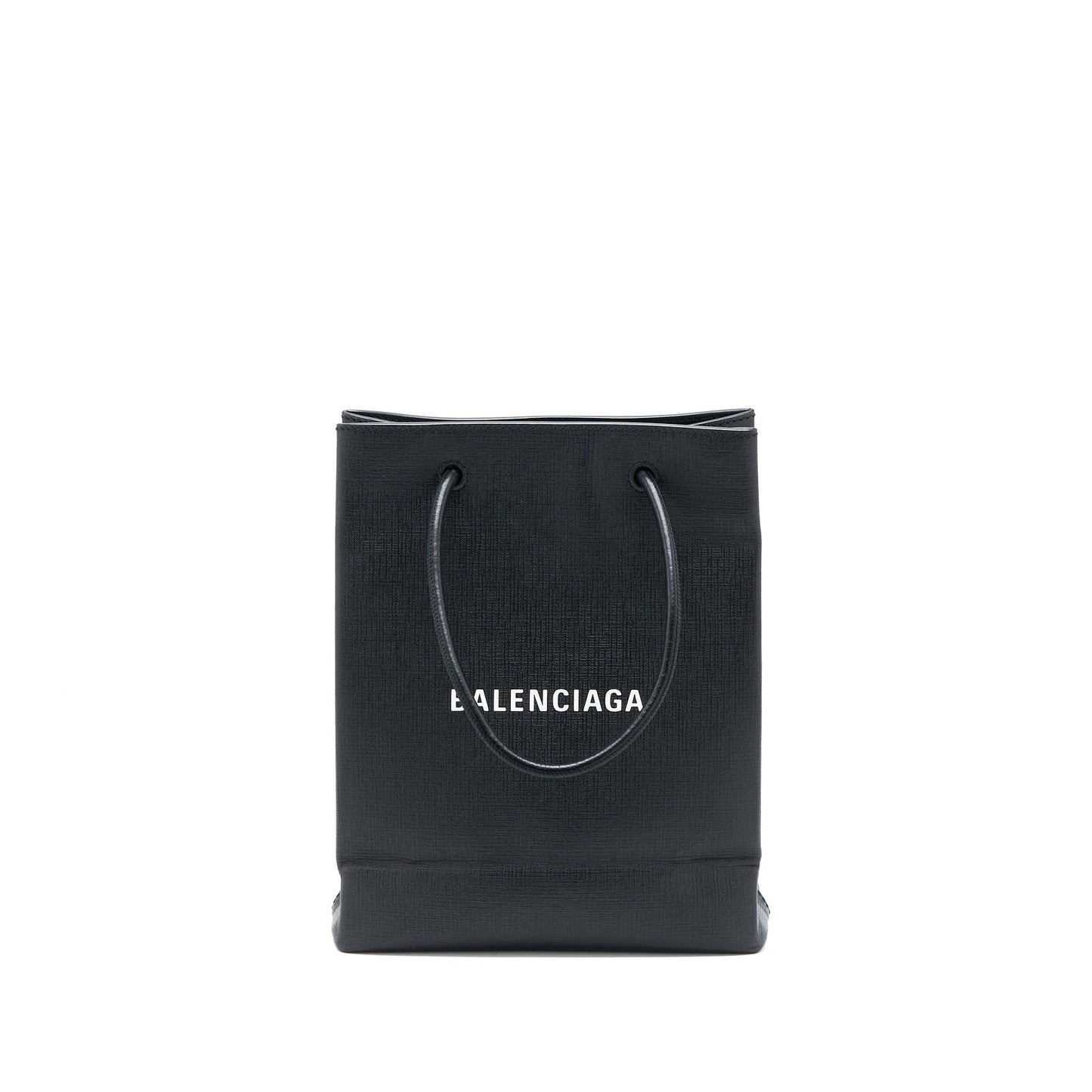 Balenciaga Top Handle Shopping Tote Purse Calfskin Black