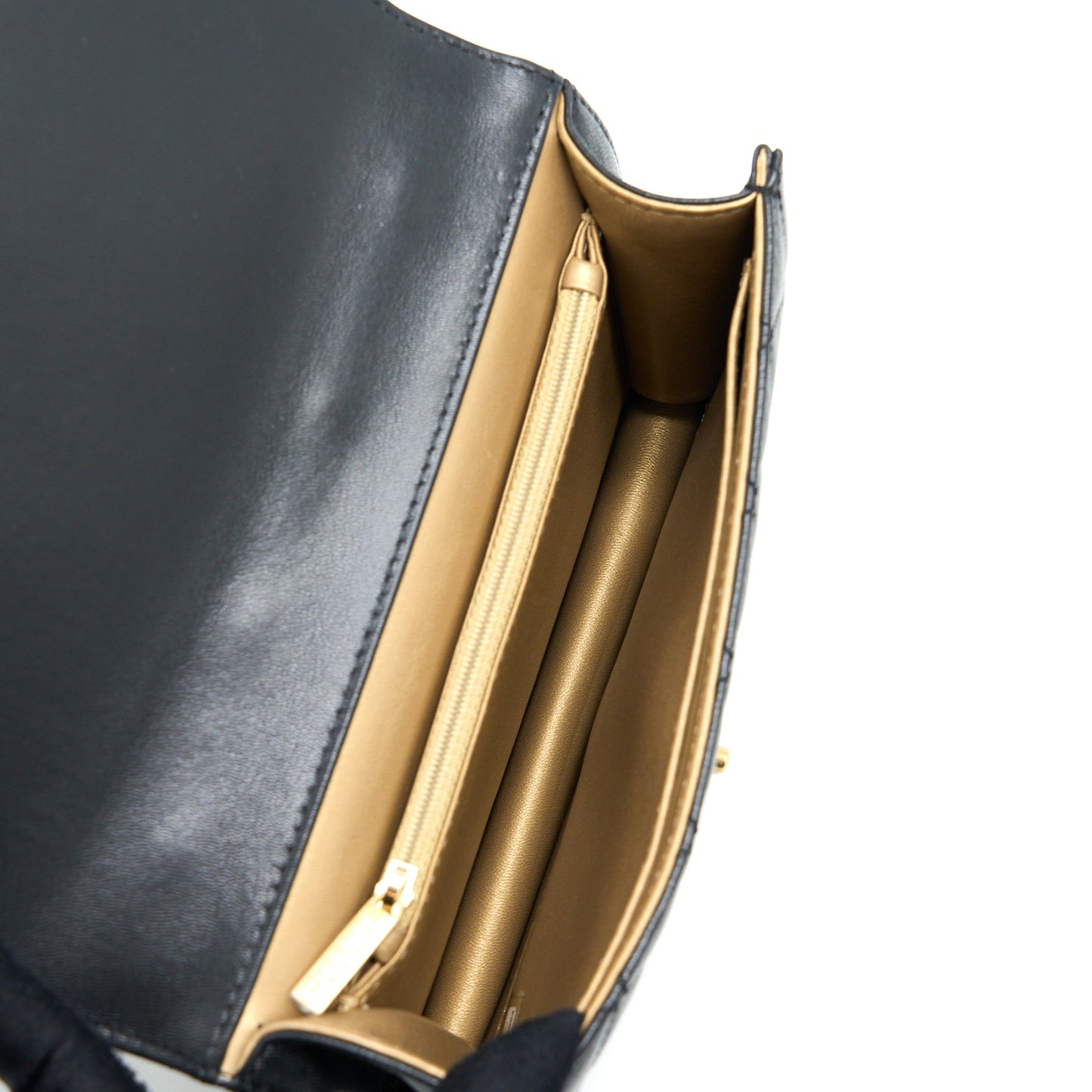 Chanel 20C Pearl Flap Bag Goatskin Black