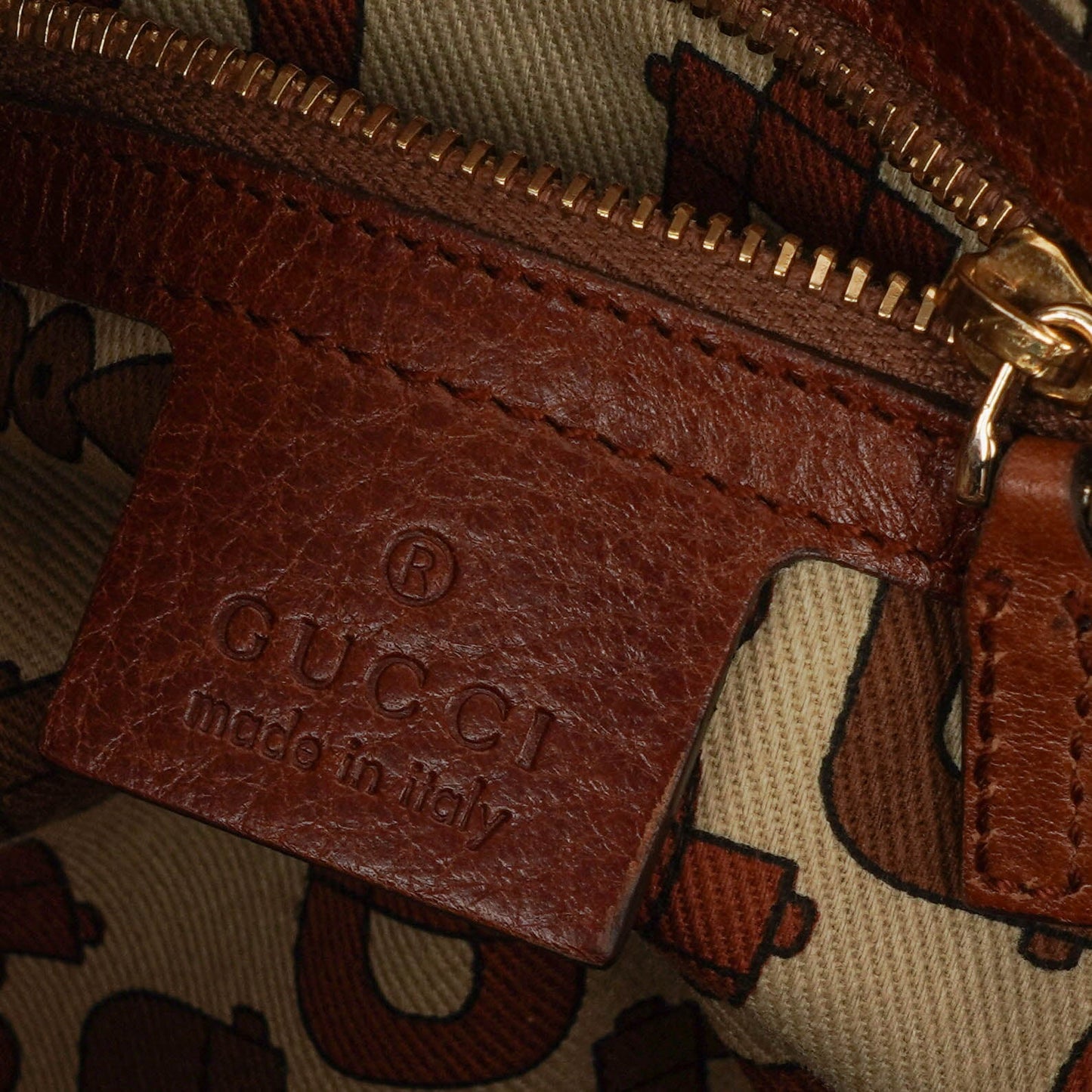 Gucci Brown Leather Signoria Hobo Shoulder Bag