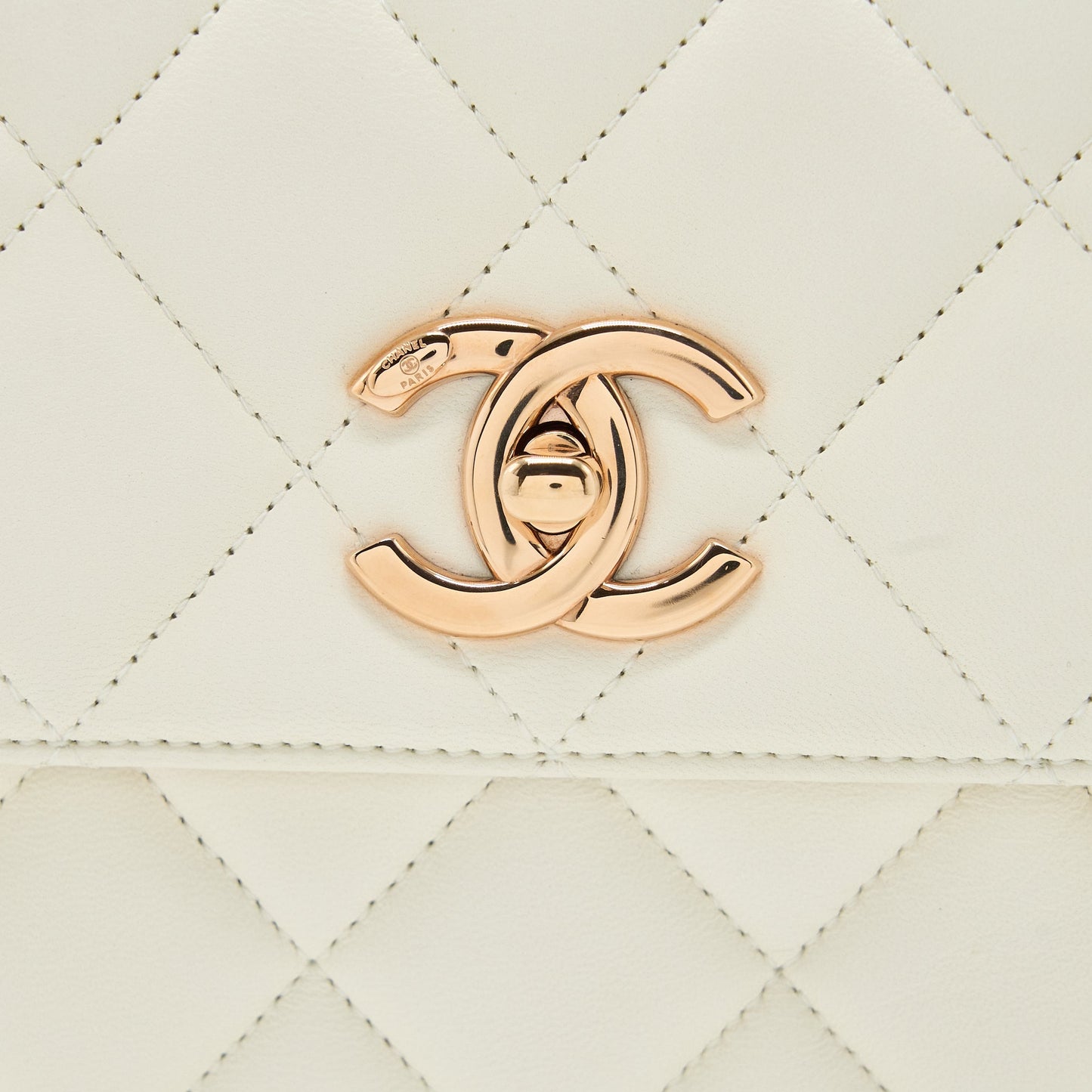 Chanel Small Trendy CC Lambskin White R (Microchip)
