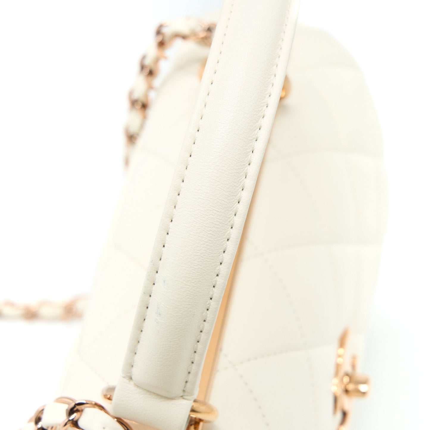 Chanel Small Trendy CC Lambskin White R (Microchip)