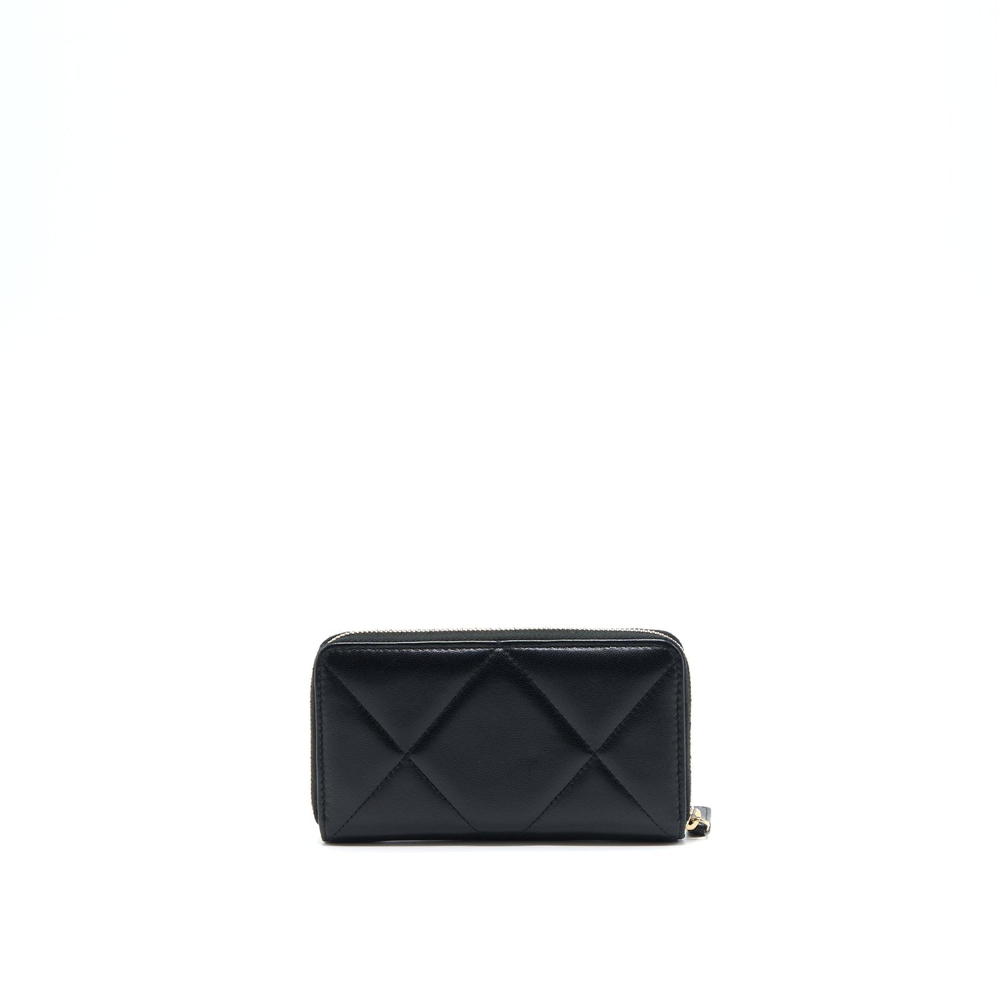 Chanel 19 Zip Wallet Goatskin Black