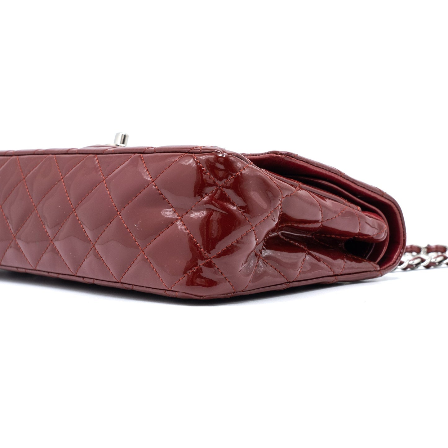 Chanel Medium Classic Double Flap Bag Patent Red