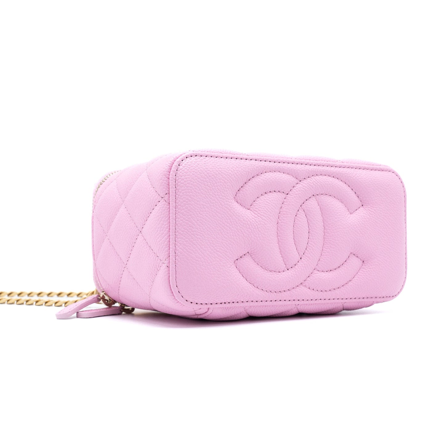Chanel 23P Coco Love Long Vanity with Chain Caviar Pink  (Microchip)