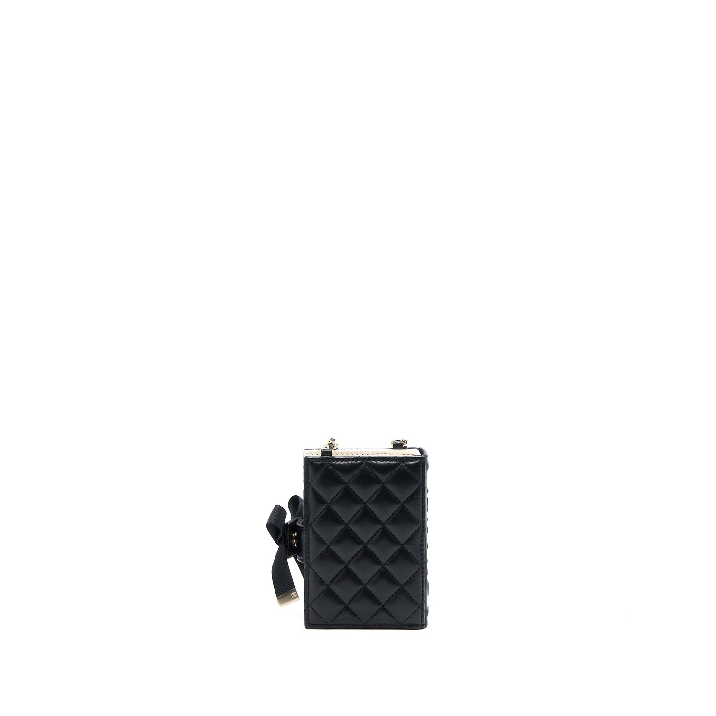 Chanel 22B Mini Book Card Holder With Chains Lambskin Black L