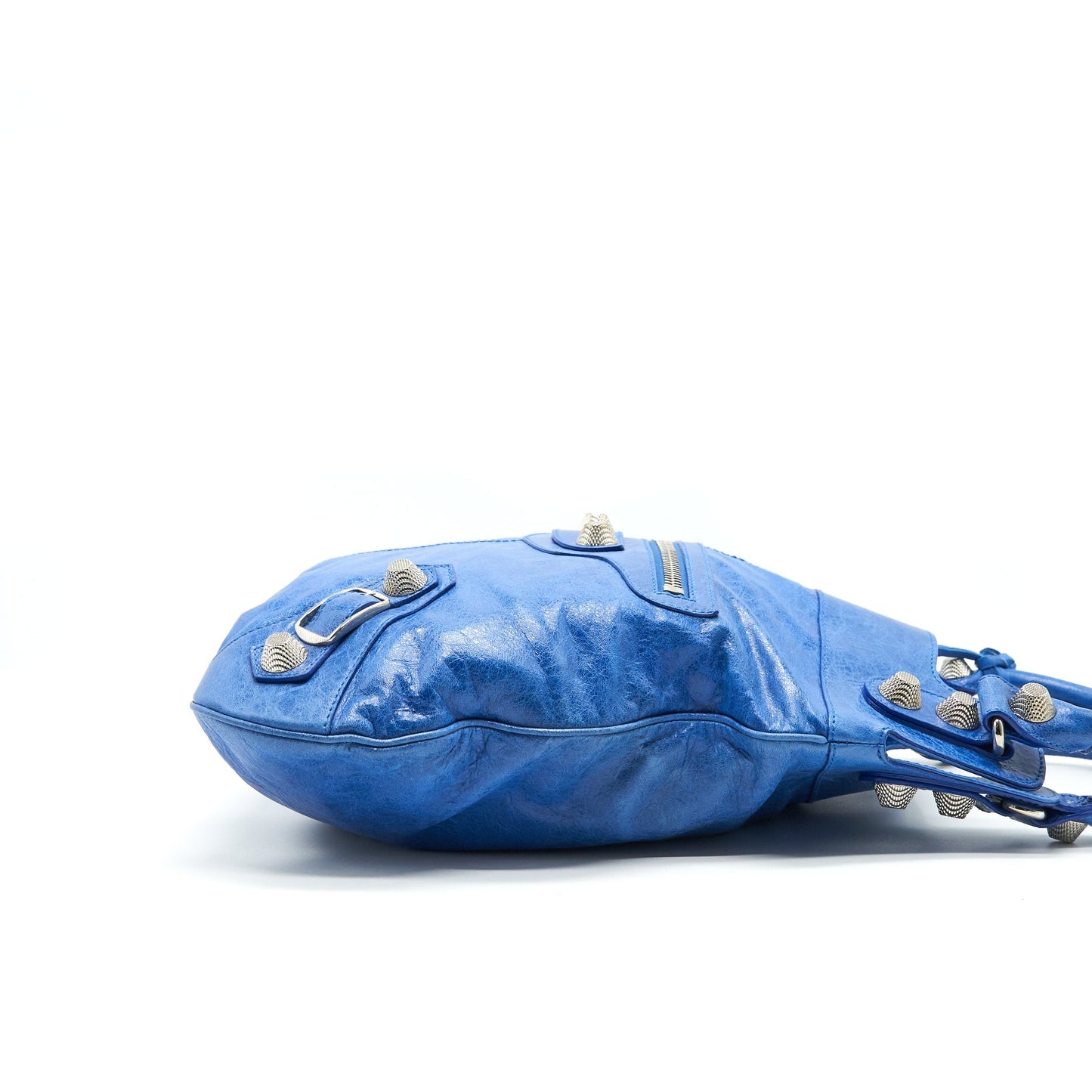 BALENCIAGA Motocross Giant Brief Purse Blue