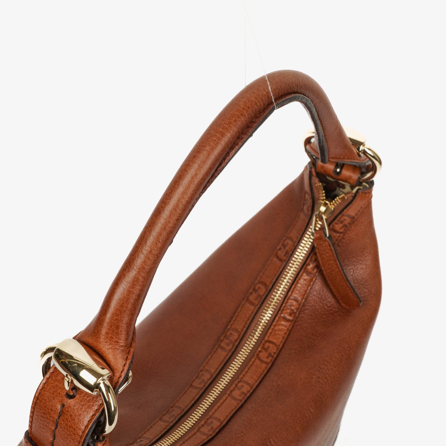 Gucci Brown Leather Signoria Hobo Shoulder Bag