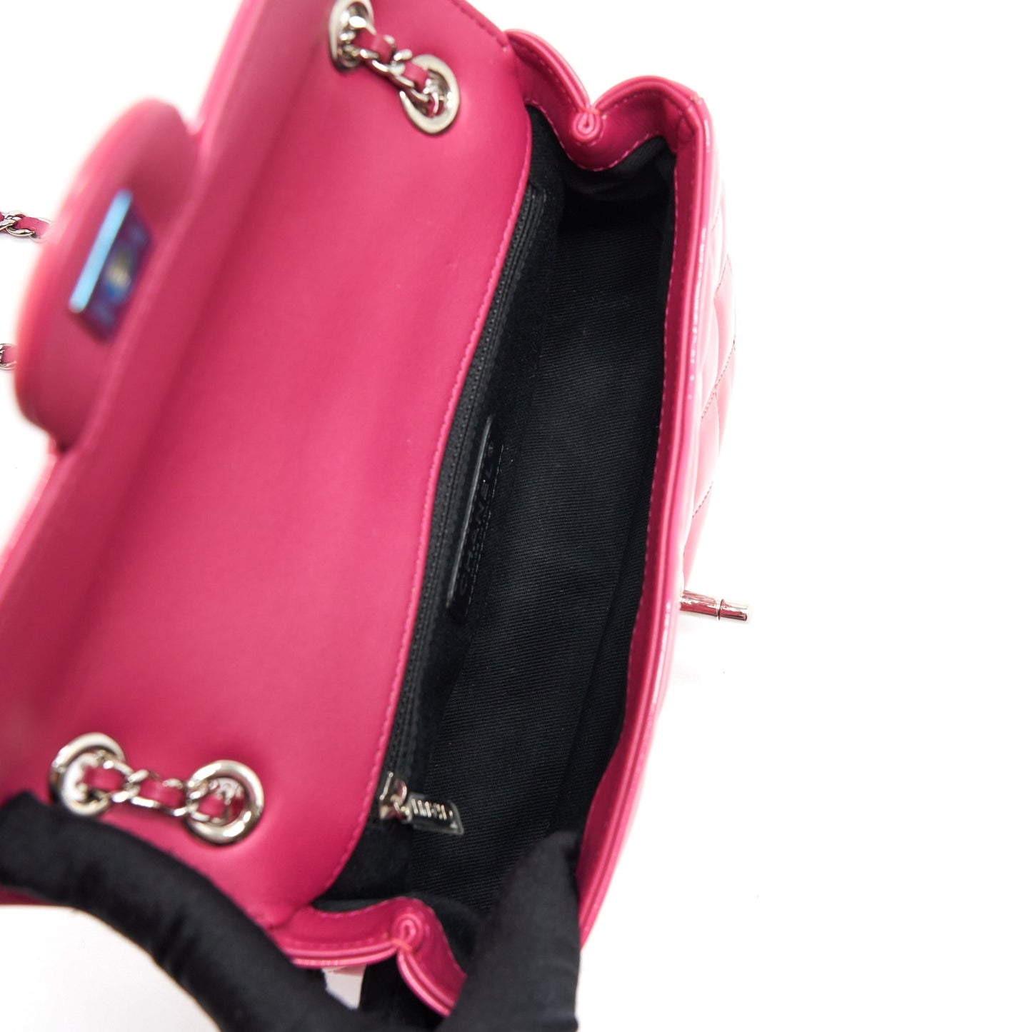 Chanel Coco Shine Flap Bag Patent Pink