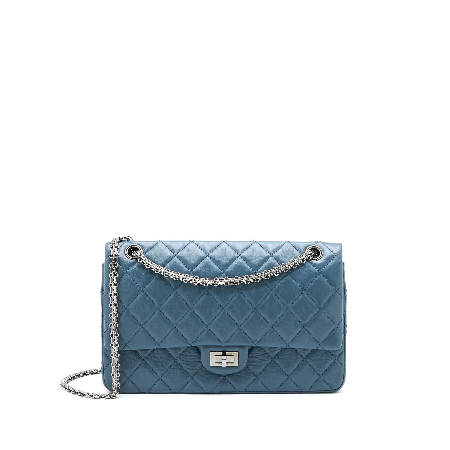 Chanel 2.55 226 Reissue Flap Bag Calfskin Blue Grey