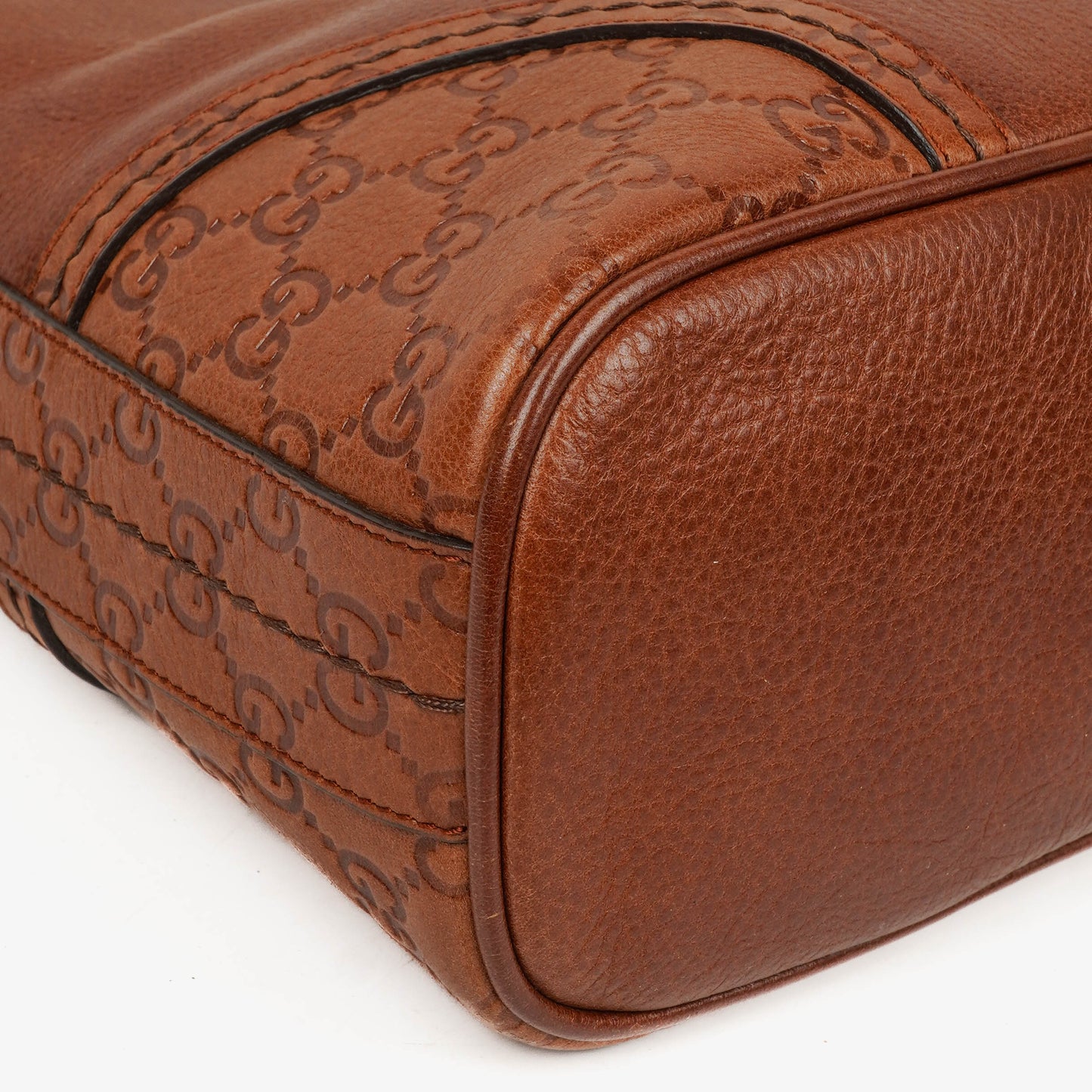 Gucci Brown Leather Signoria Hobo Shoulder Bag