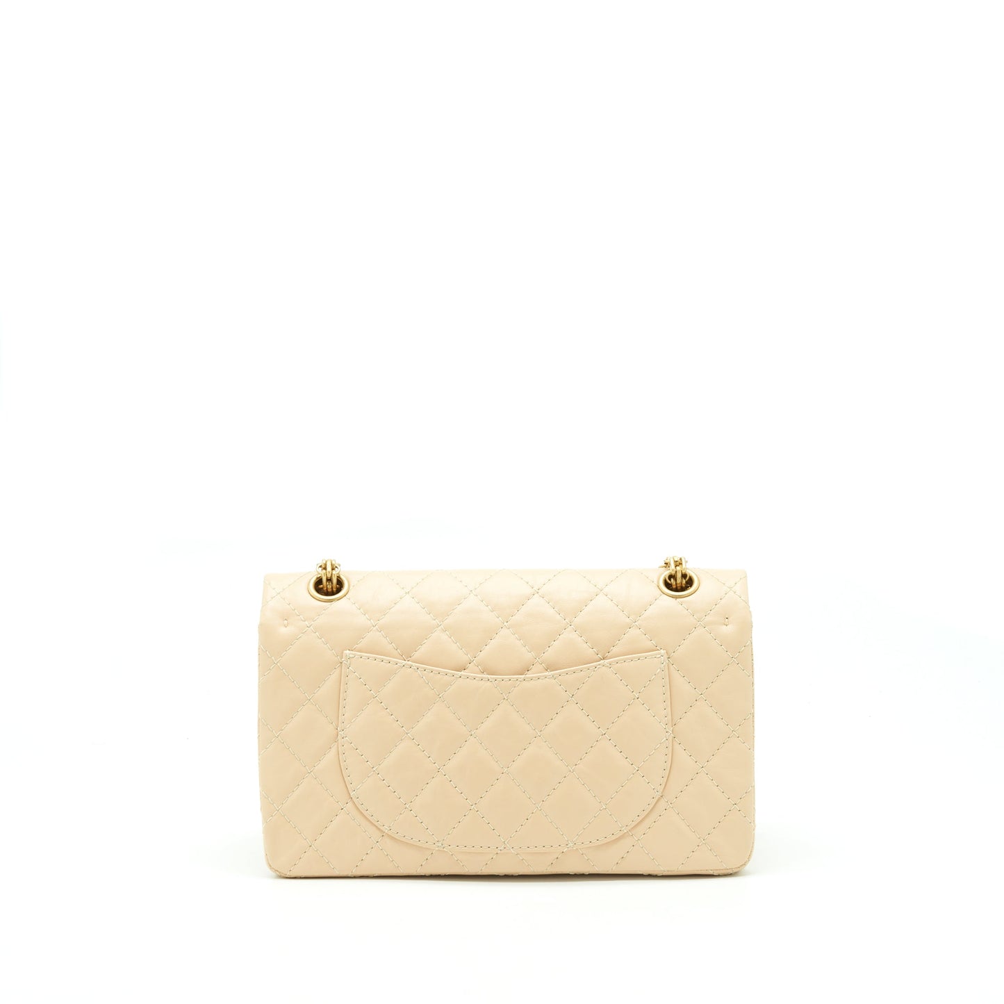 Chanel 2.55 225 Reissue Double Flap Bag Calfskin Light Beige