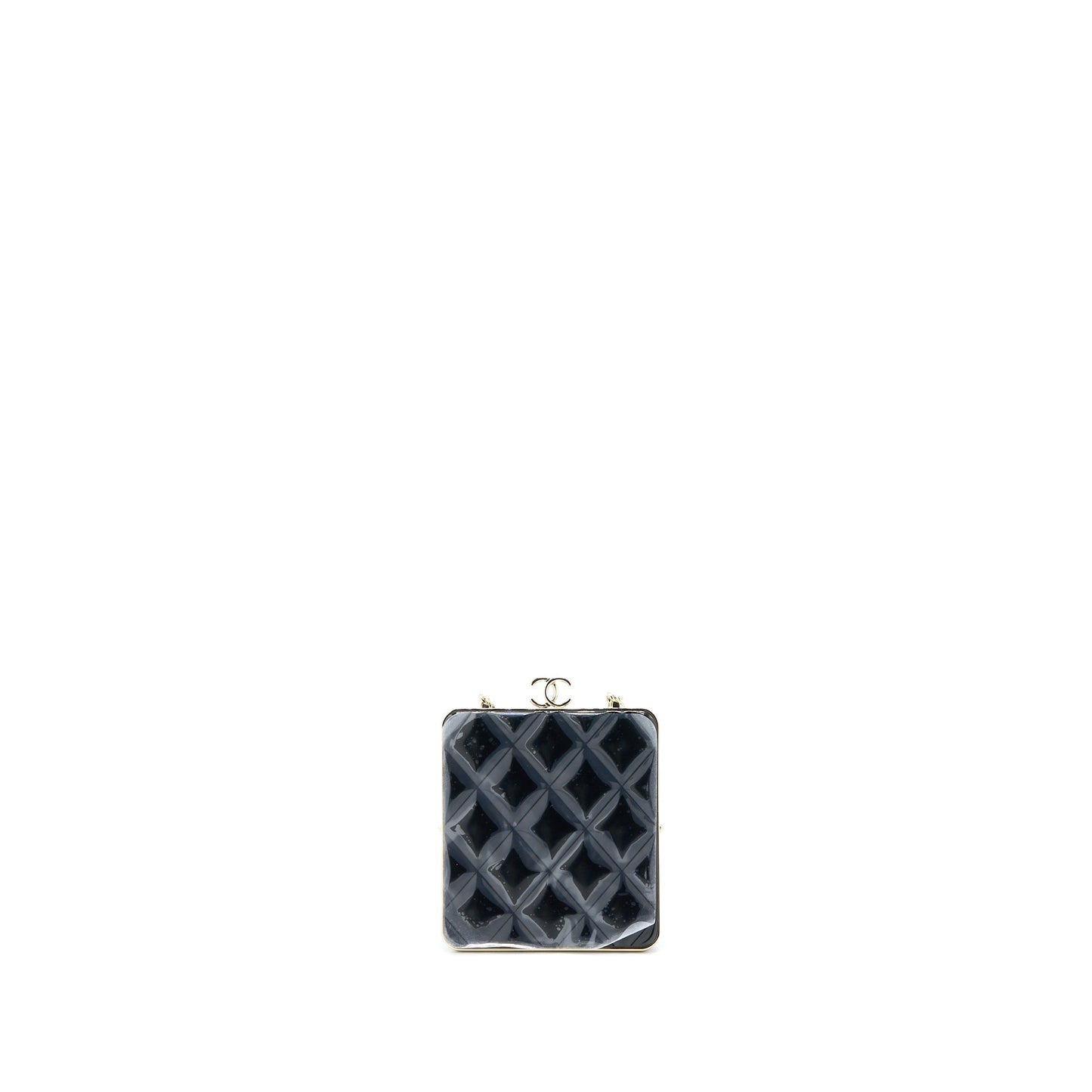 Chanel Mini Clip With Chain Lambskin Black L