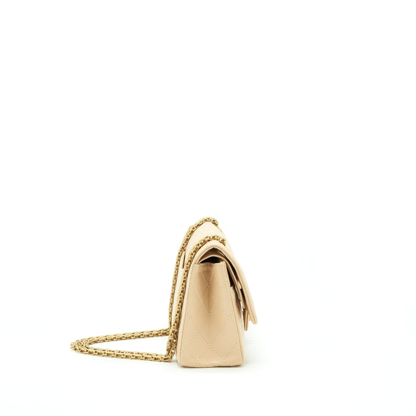 Chanel 2.55 225 Reissue Double Flap Bag Calfskin Light Beige