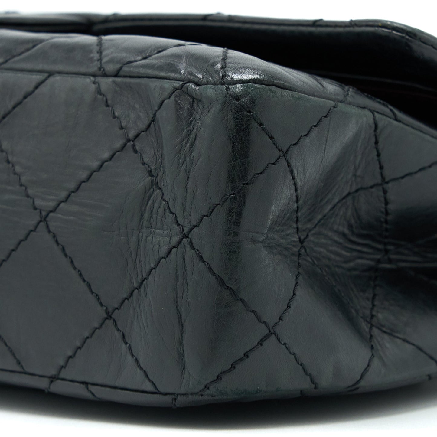 Chanel 2.55 227 Maxi Reissue Flap Bag Aged Calfskin Black L