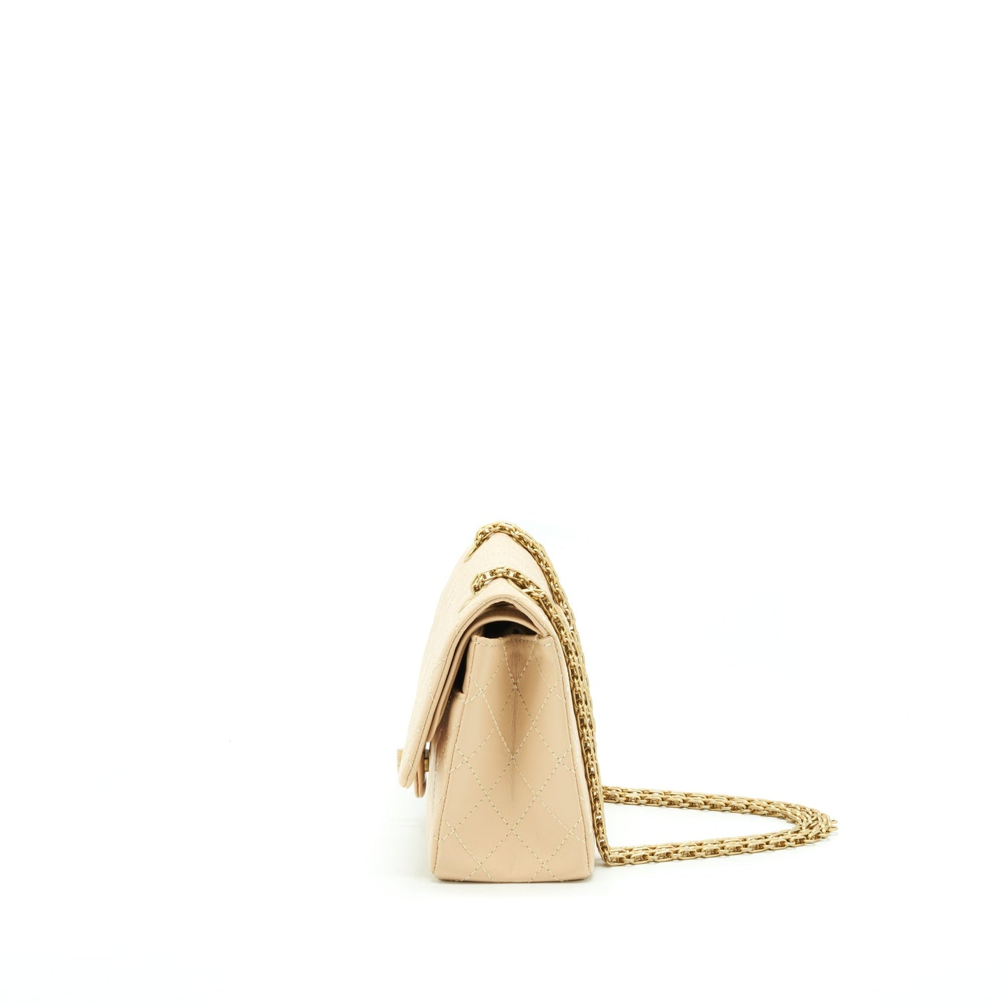 Chanel 2.55 225 Reissue Double Flap Bag Calfskin Light Beige