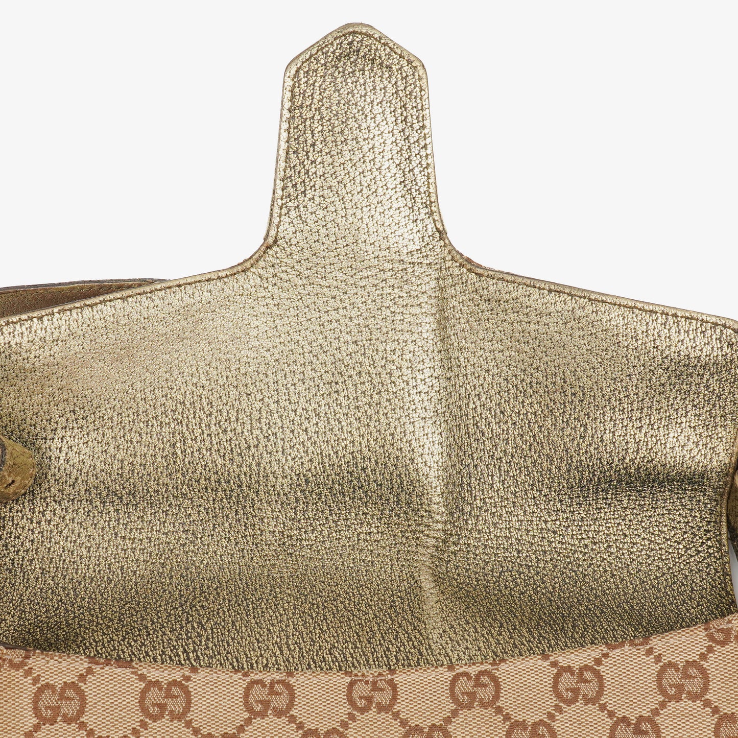 Gucci Beige/Metalic GG Canvas Horsebit Shoulder Bag