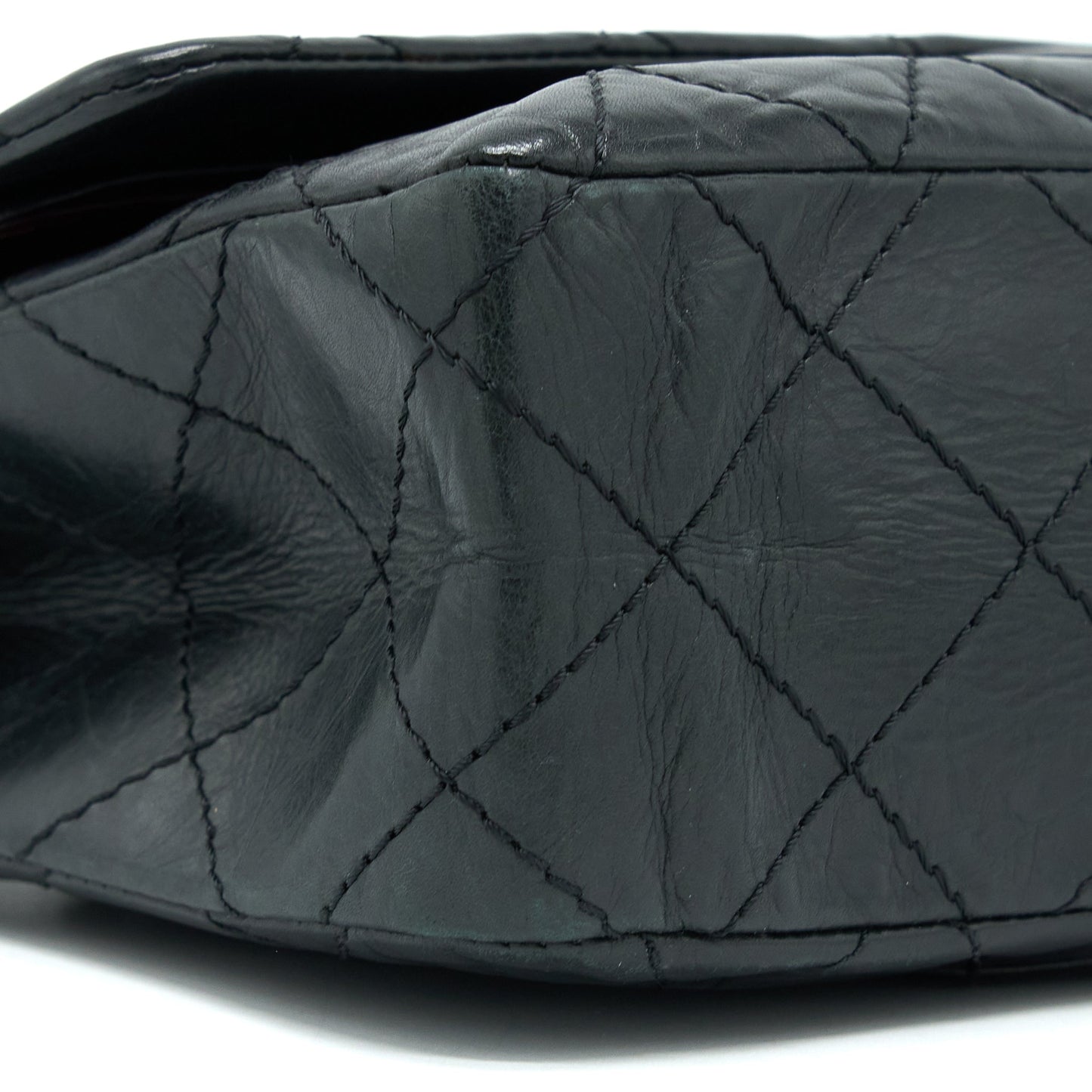 Chanel 2.55 227 Maxi Reissue Flap Bag Aged Calfskin Black L