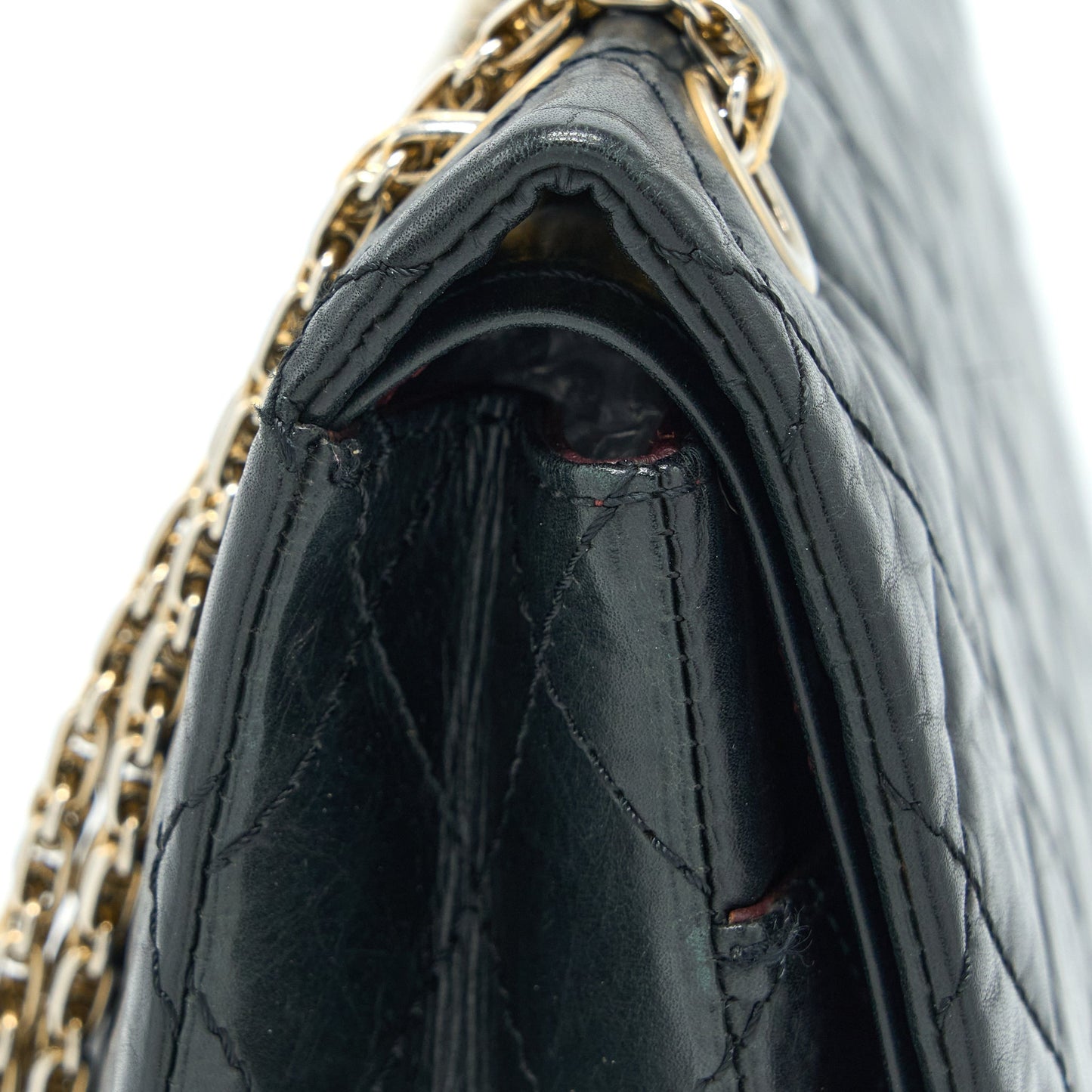 Chanel 2.55 227 Maxi Reissue Flap Bag Aged Calfskin Black L