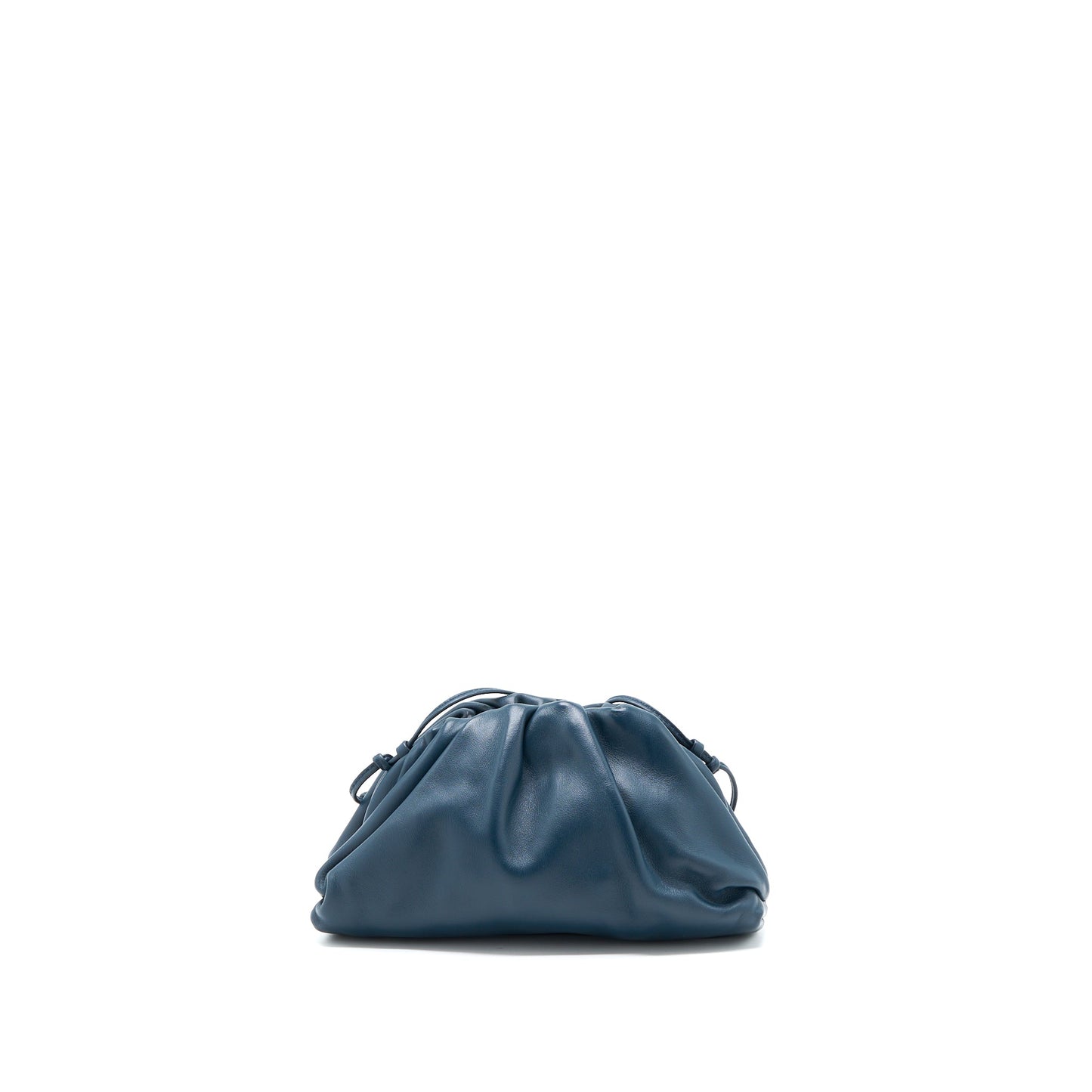 Bottega Veneta Mini Pouch Calfskin Dark Blue