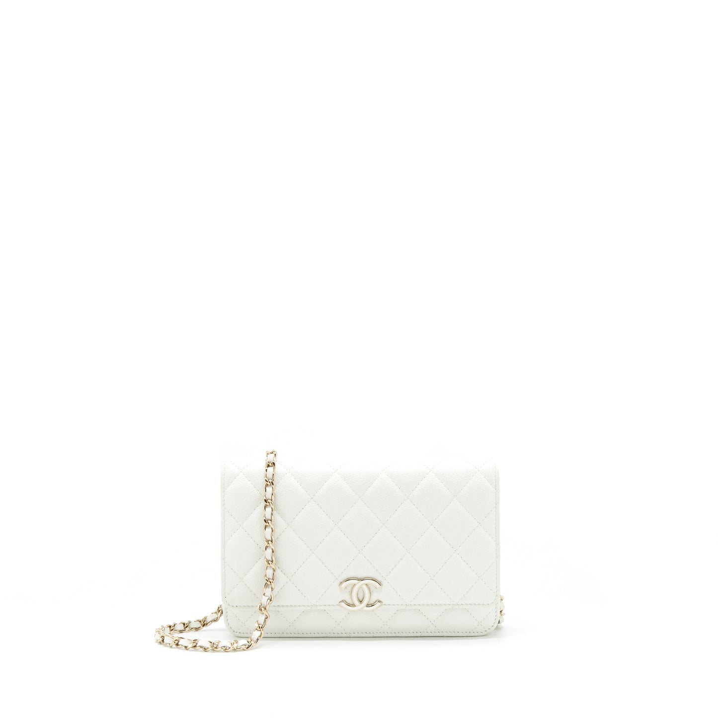 Chanel 21C Wallet On Chain Limit Edition Caviar White L
