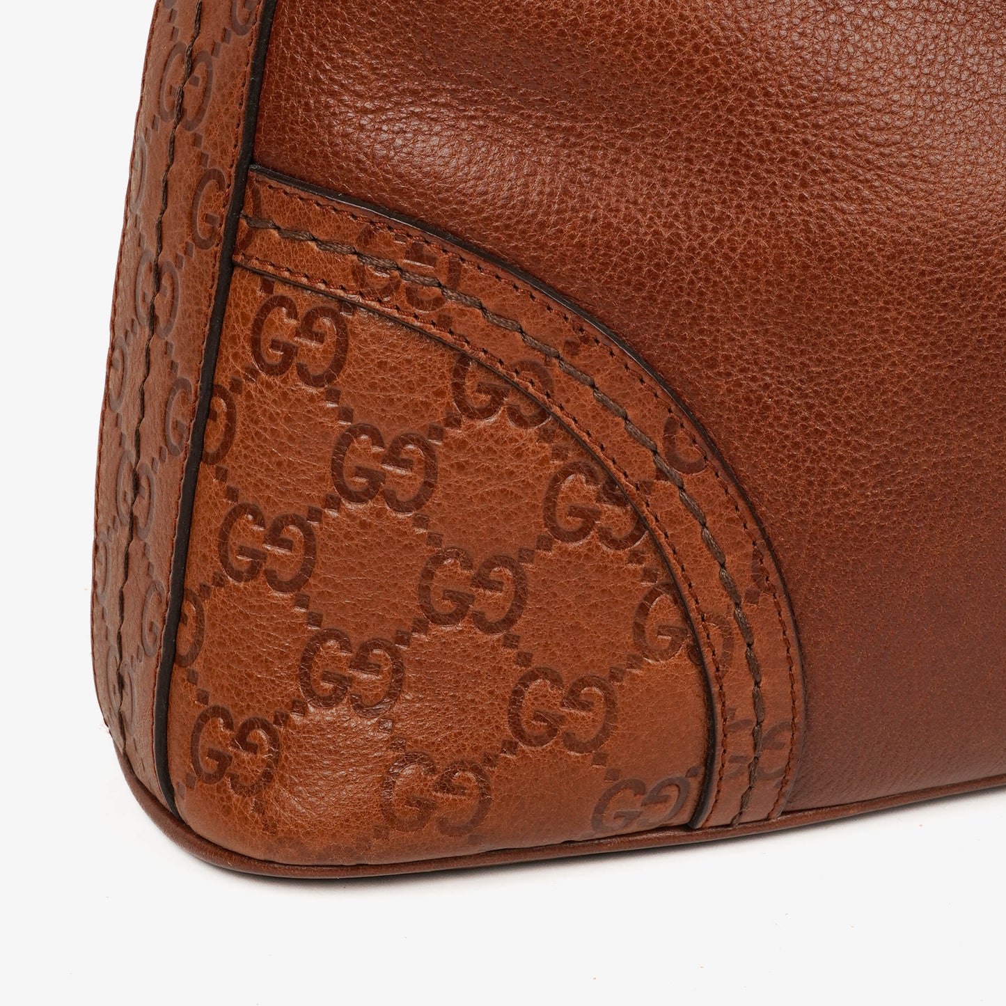 Gucci Brown Leather Signoria Hobo Shoulder Bag