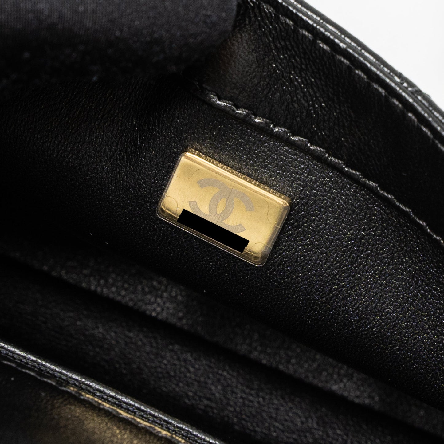 Chanel 23S Detail Top Handle Mini Rectangular Flap Bag Shiny Lambskin Black  (Microchip)