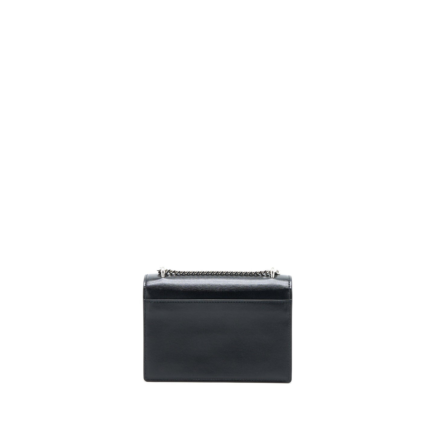 Saint Laurent Sunset Chain Wallet Smooth Calfskin Black