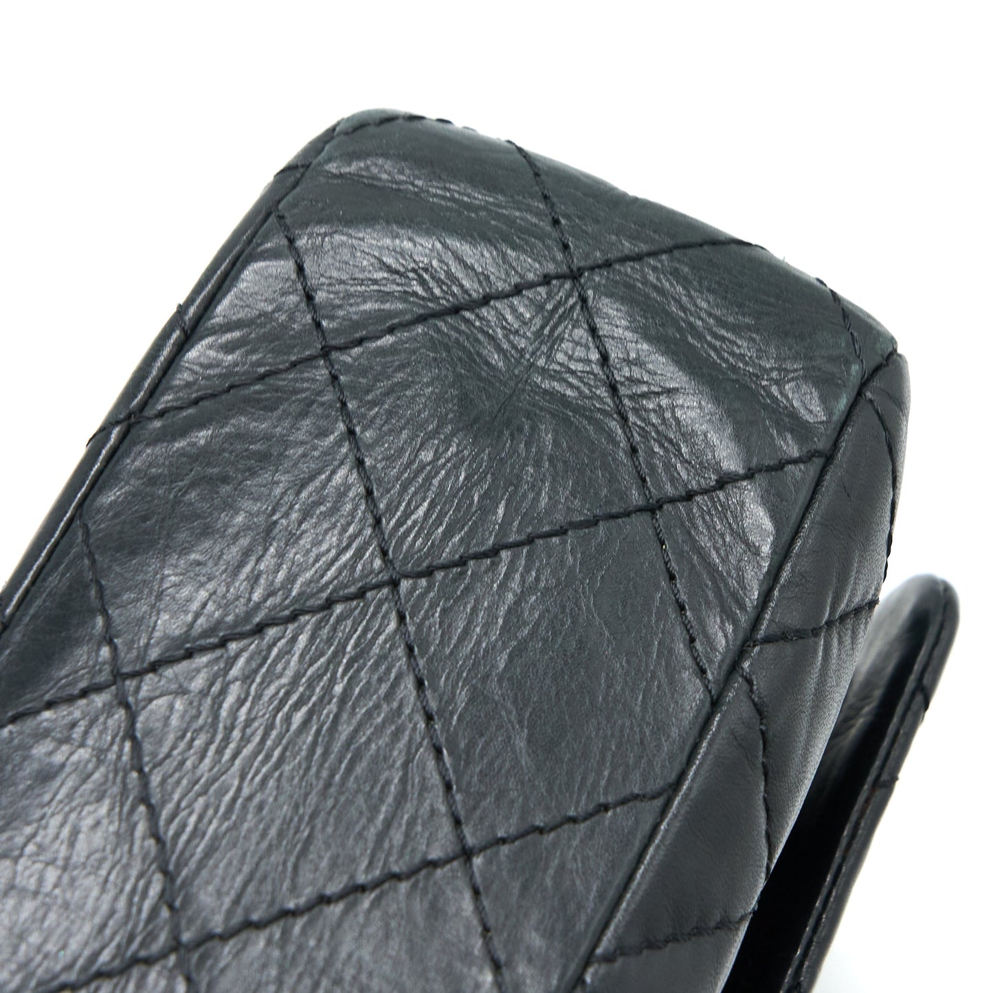 Chanel 2.55 227 Maxi Reissue Flap Bag Aged Calfskin Black L