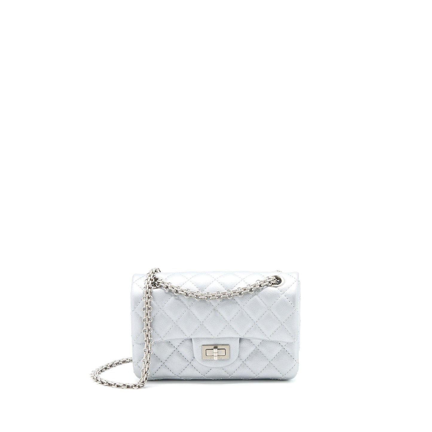 Chanel Mini 2.55 Reissue Flap Bag Calfskin Light Grey