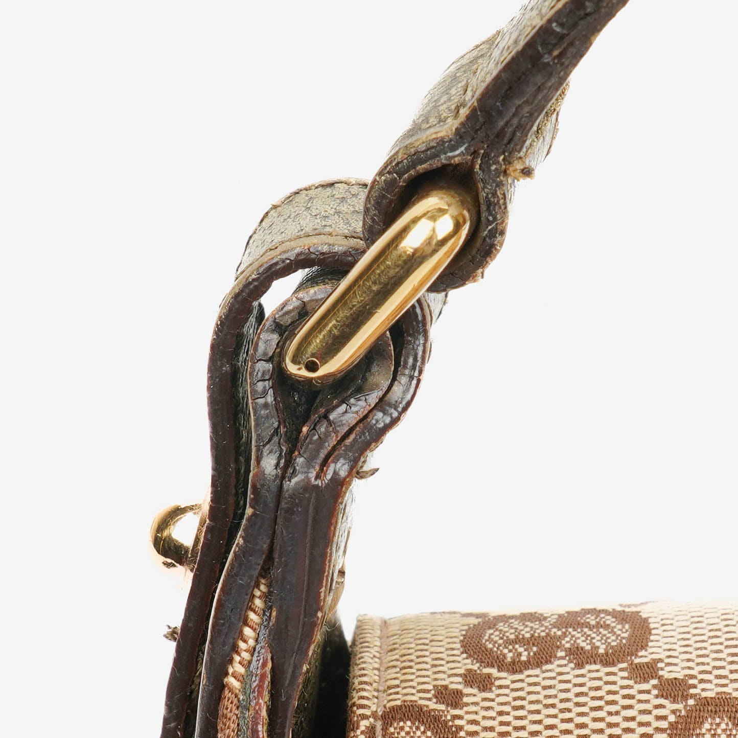 Gucci Beige/Metalic GG Canvas Horsebit Shoulder Bag