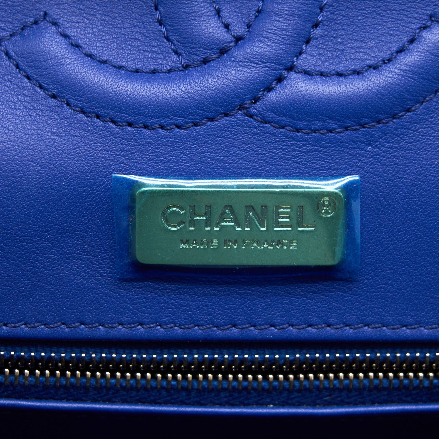 Chanel Medium Classic Double Flap Bag Python Blue