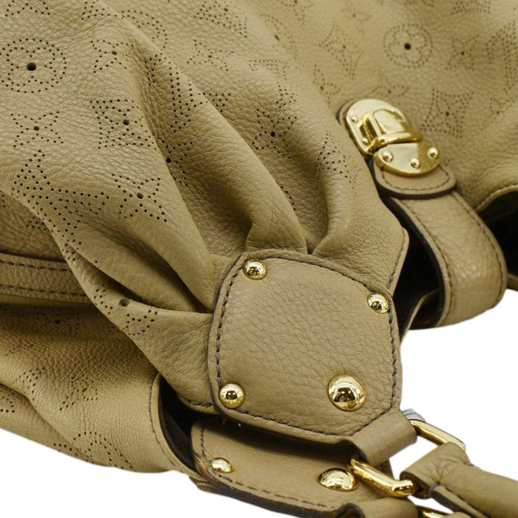LOUIS VUITTON Solar Large Mahina Leather Hobo Bag Beige