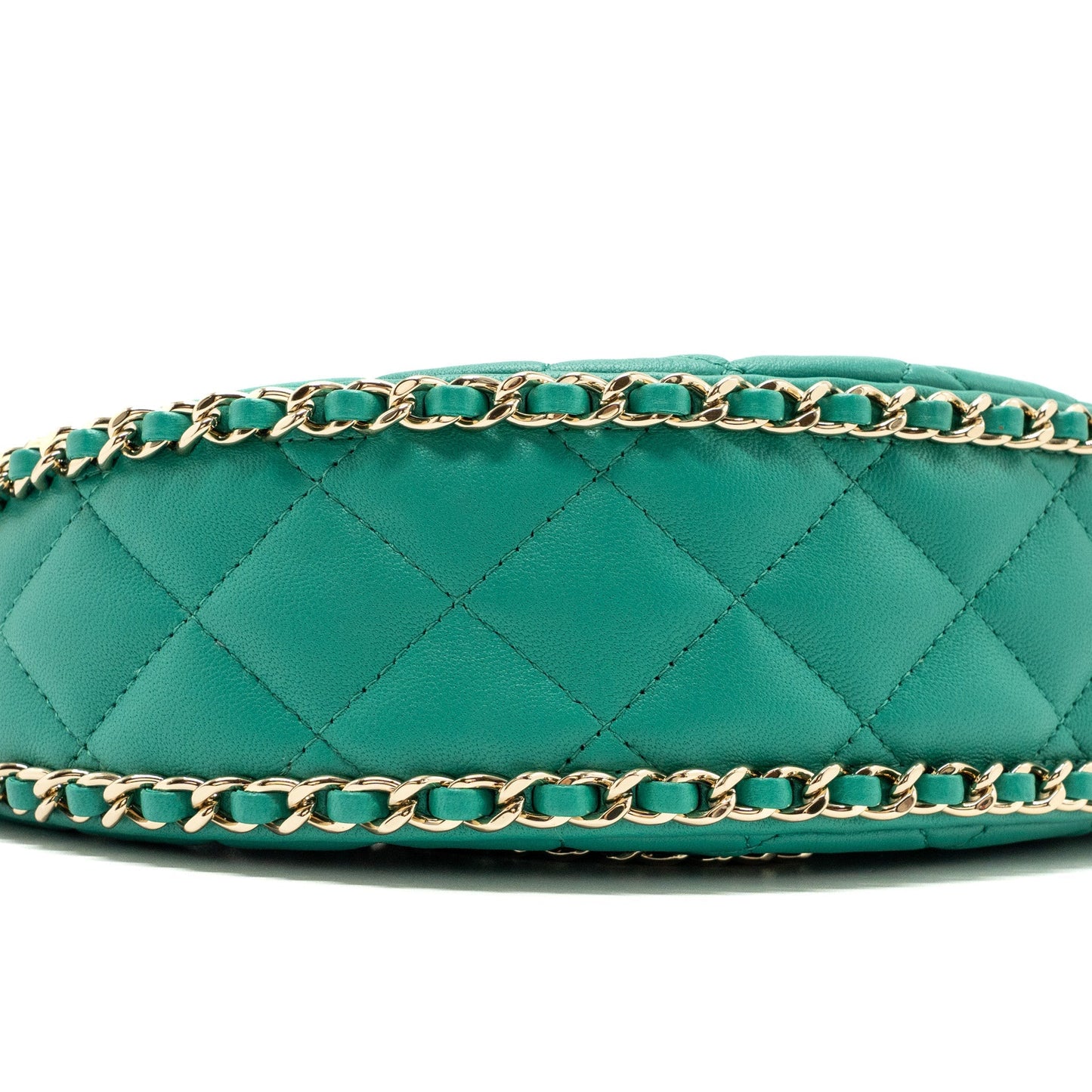 Chanel Small Moon Hobo Lambskin Green L (microchip)
