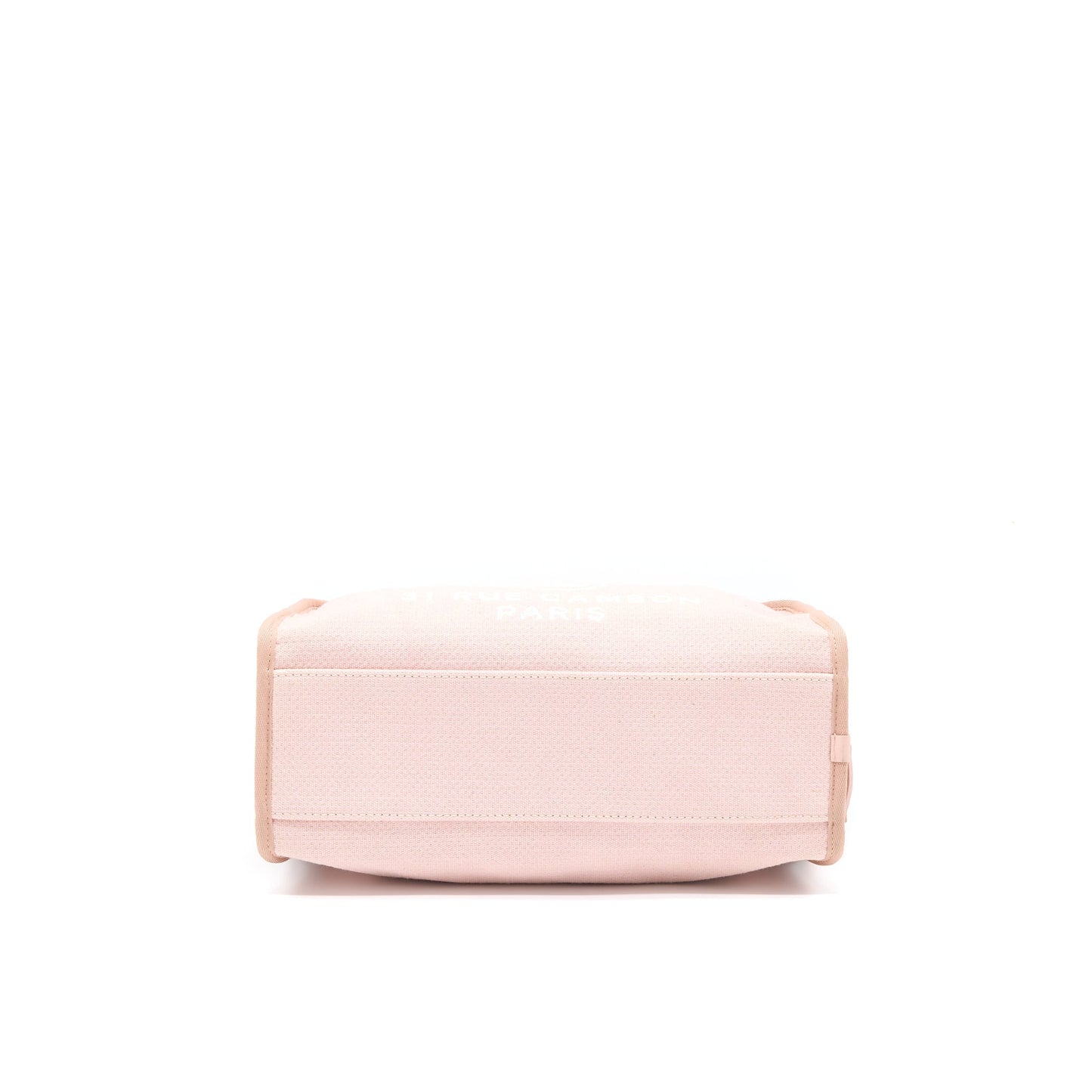 Chanel Deauville Bowling Bag Canvas/Leather Light Pink