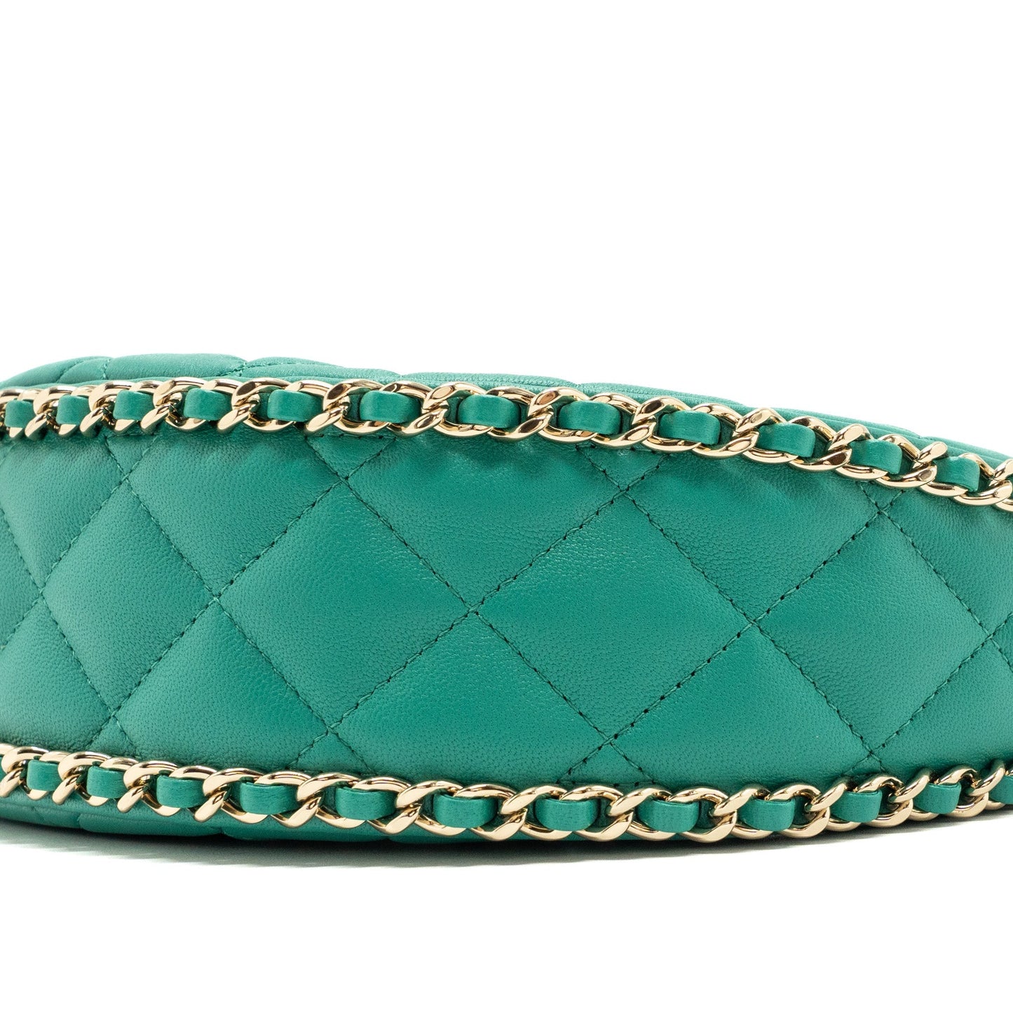 Chanel Small Moon Hobo Lambskin Green L (microchip)