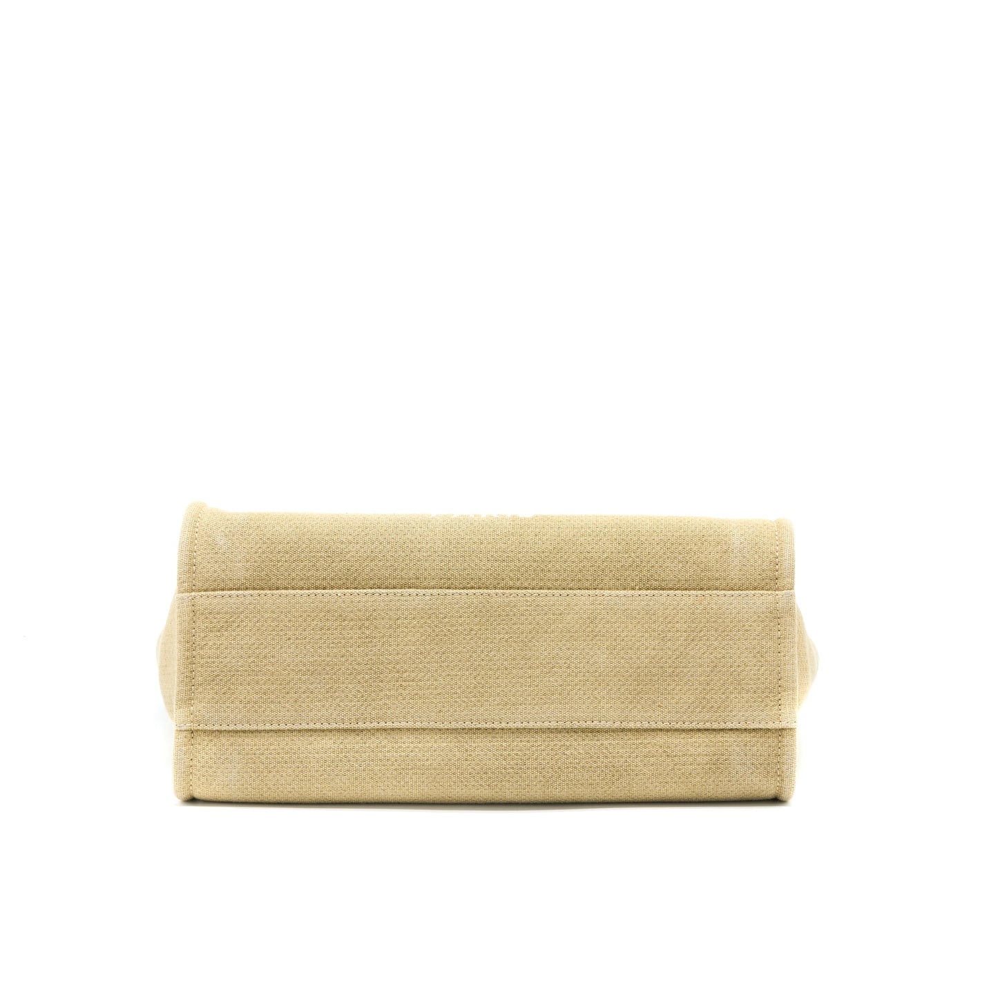 Chanel Deauville Tote Canvas Dark Beige