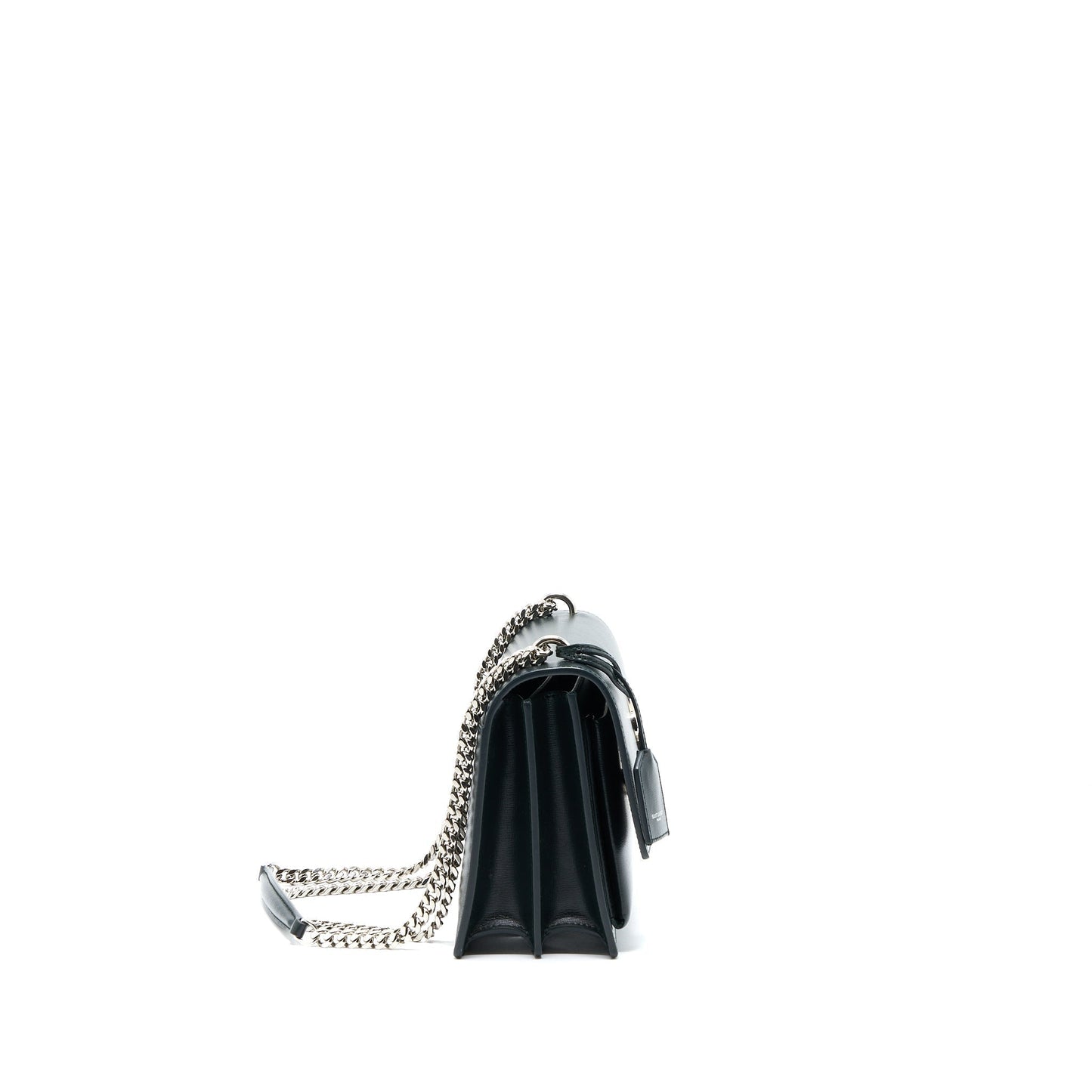 Saint Laurent Sunset Chain Purse Calfskin Dark Green
