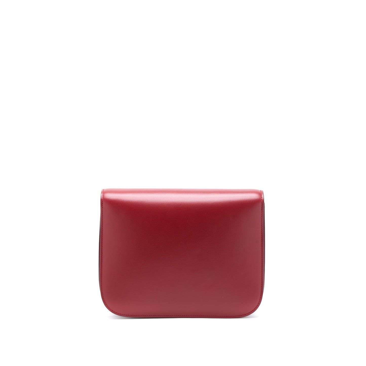 Celine Medium Classic Box Purse Calfskin Red