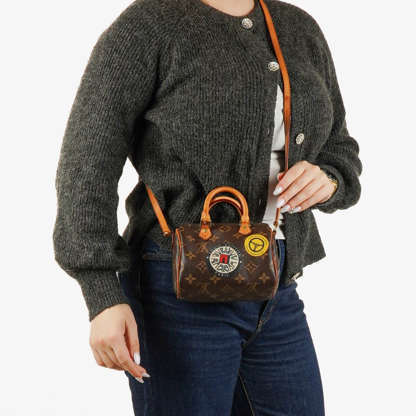 Louis Vuitton Nano  Bandouliere Limited Edition World Tour Monogram Canvas Bag