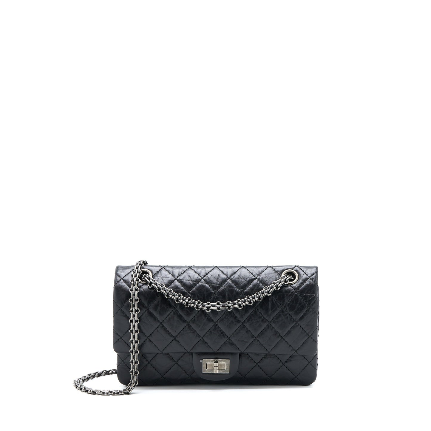 Chanel 2.55 Small Reissue Flap Bag Aged Calfskin Ruthenium  (Microchip)