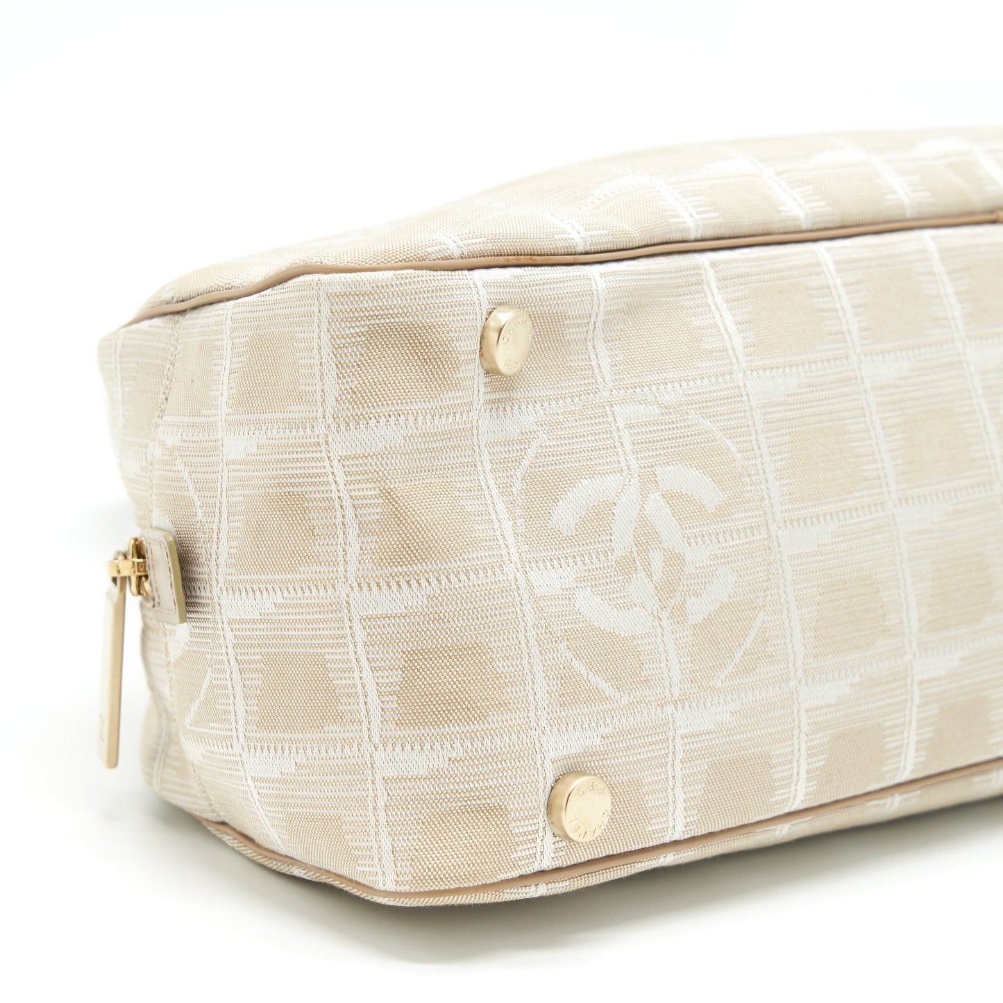 Chanel  Travel Line Bowler Bag Canvas And Leather L