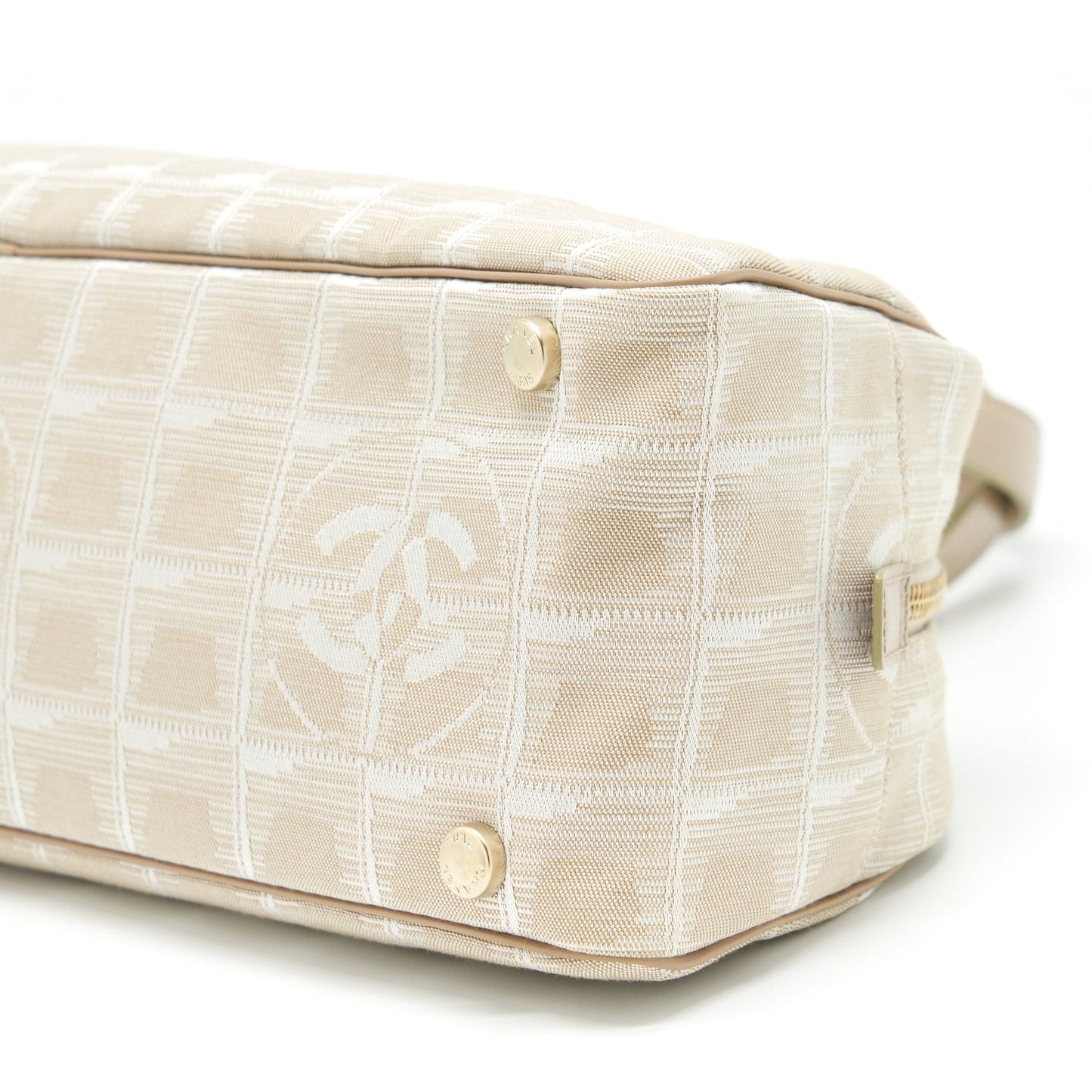 Chanel  Travel Line Bowler Bag Canvas And Leather L