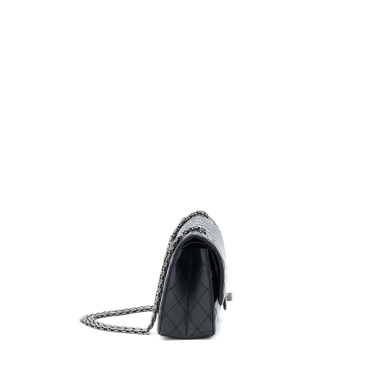 Chanel 2.55 Small Reissue Flap Bag Aged Calfskin Ruthenium  (Microchip)