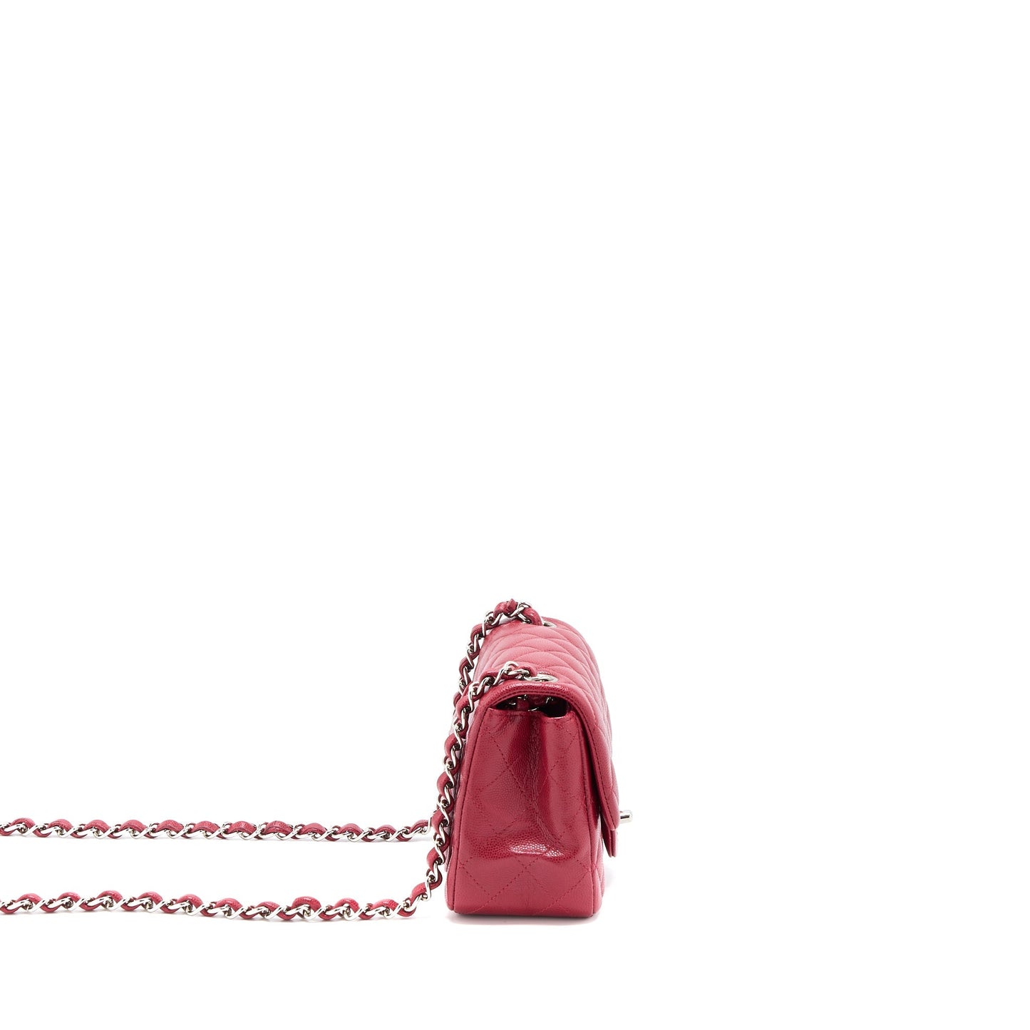 Chanel 18B Mini Square Caviar Red