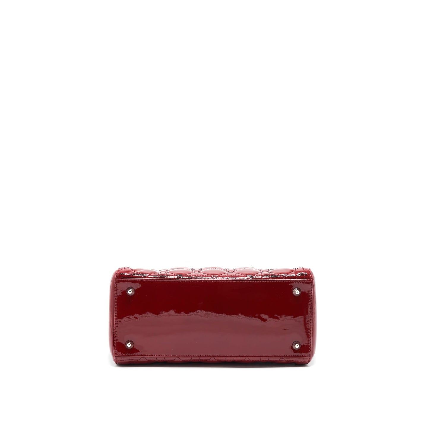 Dior Medium Lady Dior Patent Red