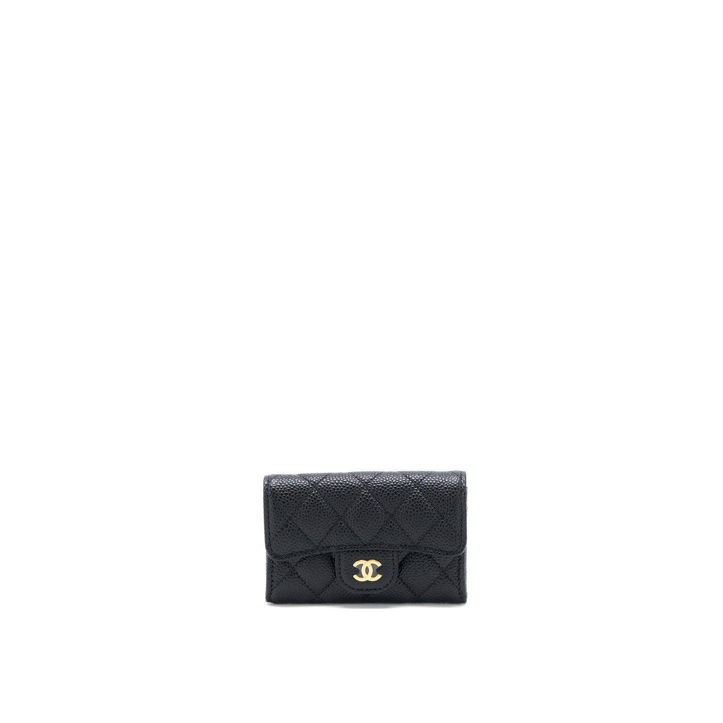 Chanel Classic Flap Card Holder Caviar Leather Black L