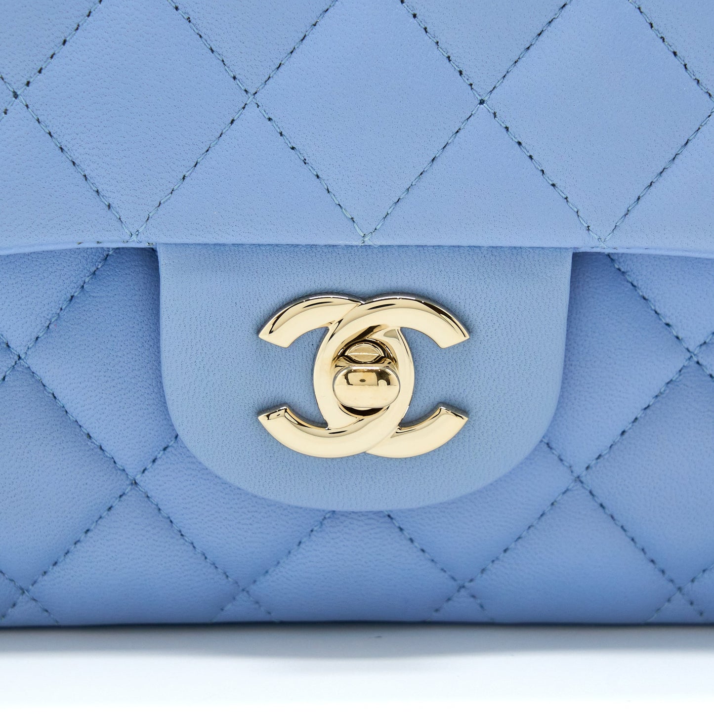 Chanel Classic Flap Bag Lambskin NA104 Light Blue L